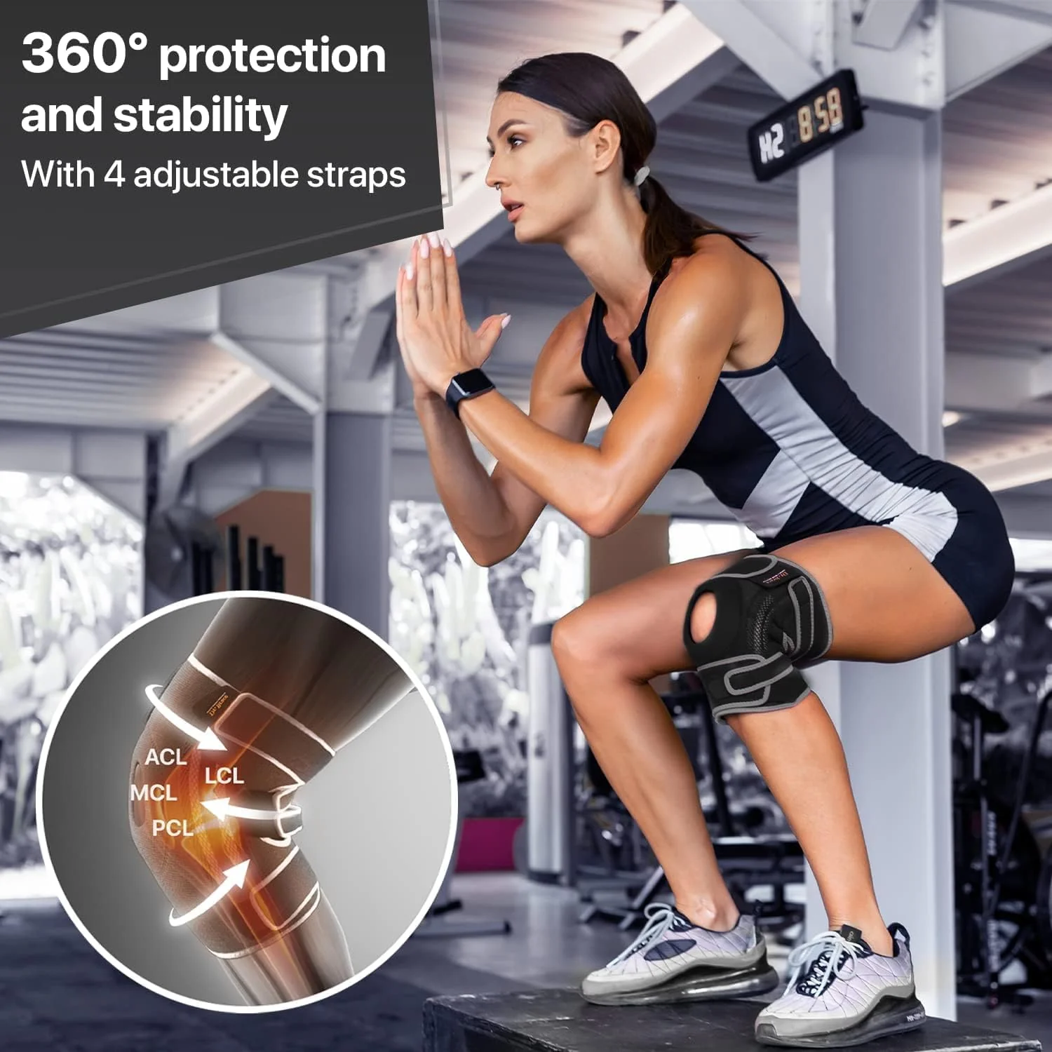 DR. BRACE ELITE Knee Brace with Side Stabilizers & Patella Gel Pads for Maximum Knee Pain Support and fast recovery for men and women-Please Check How To Size Video (X-Large, Mercury) - Image 2