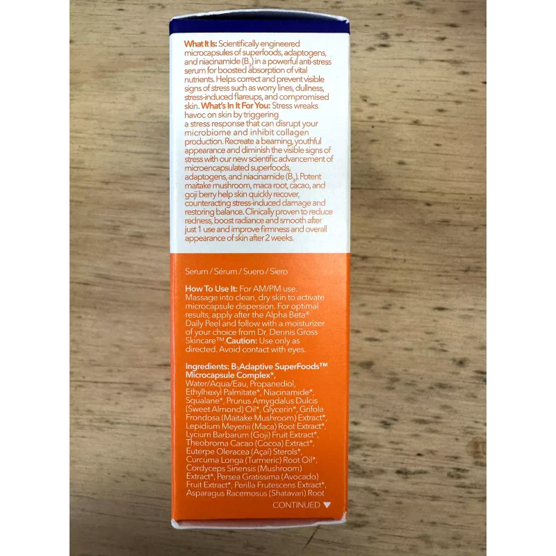 Dr. Dennis Gross Dr Dennis Gross B3 Adaptive Superfoods Stress Rescue Super Serum 1 oz / 30 ml - Image 5