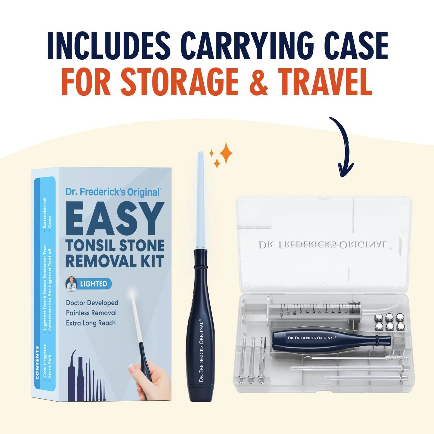 Dr. Frederick’s Original Easy Tonsil Stone Remover Kit - Fast Painless Tonsillolith Removal Tool - Fight Bad Breath - Pick and Oral Irrigator - 8 Pieces - Image 4