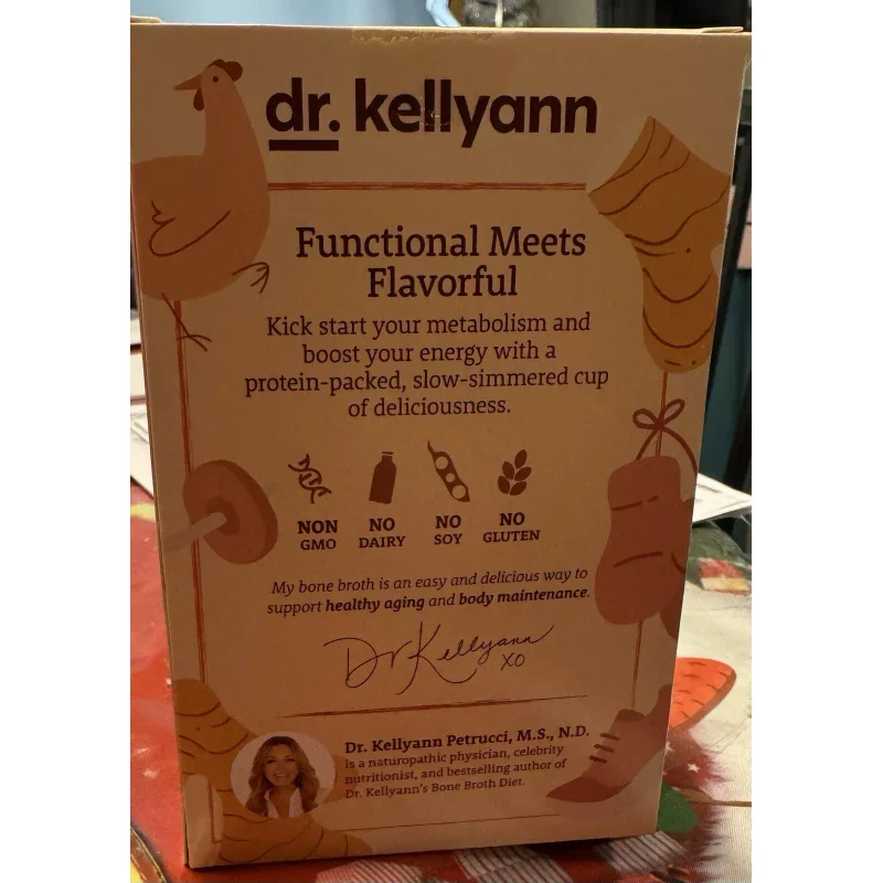 Dr. KellyAnn’s Fast Track Bone Broth 7 Packets Turmeric Ginger New - Image 2