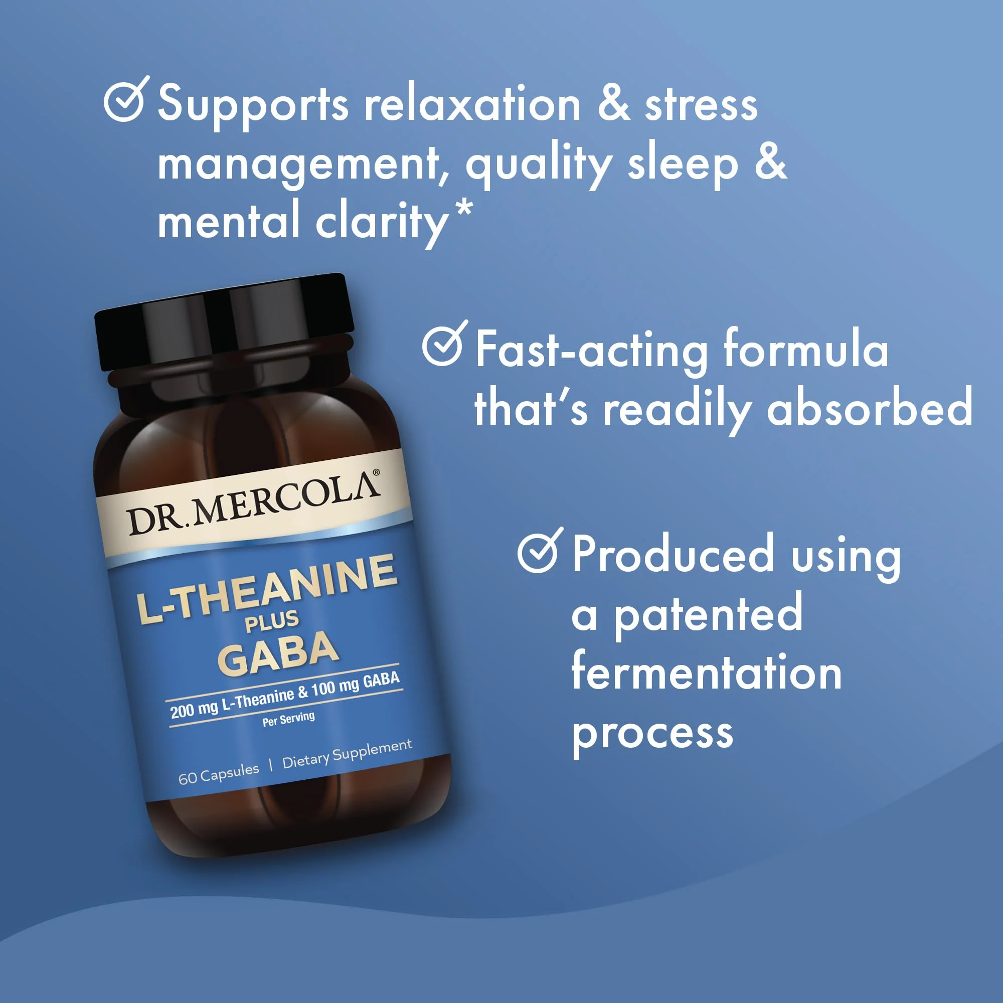 Dr. Mercola L-Theanine Plus GABA, 60 Capsules, Non-GMO, Gluten Free, Soy Free - Image 7