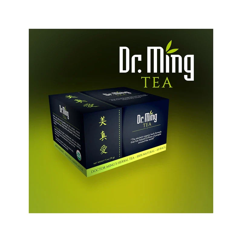 Dr. Ming Tea Set of 4, Green Tea with Lemongrass, Bitter Orange and Cardamon, 60 Tea Bags Packaging, 100% Natural - Image 2