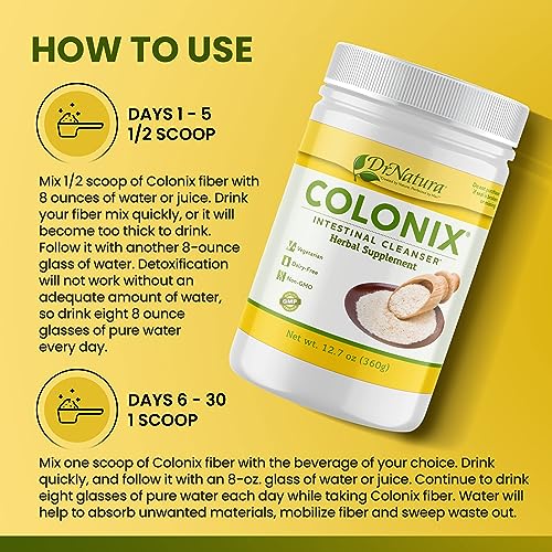Dr Natura Colonix Intestinal Cleanser, All-Natural Daily Fiber, Colon Detox and Cleanse, Supports Healthy Colon, Intestines, Gut, 30 Day Serving, 12.7 Oz - Image 5