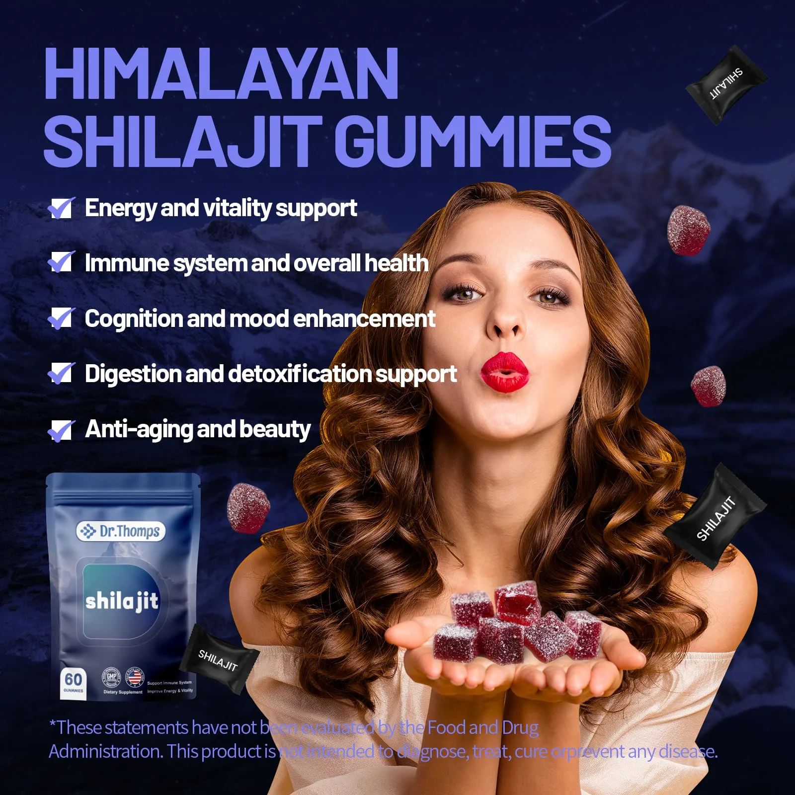 DR.THOMPS Shilajit Gummies, 60 Count, Natural Himalayan Supplement for Energy and Vitality - Image 3