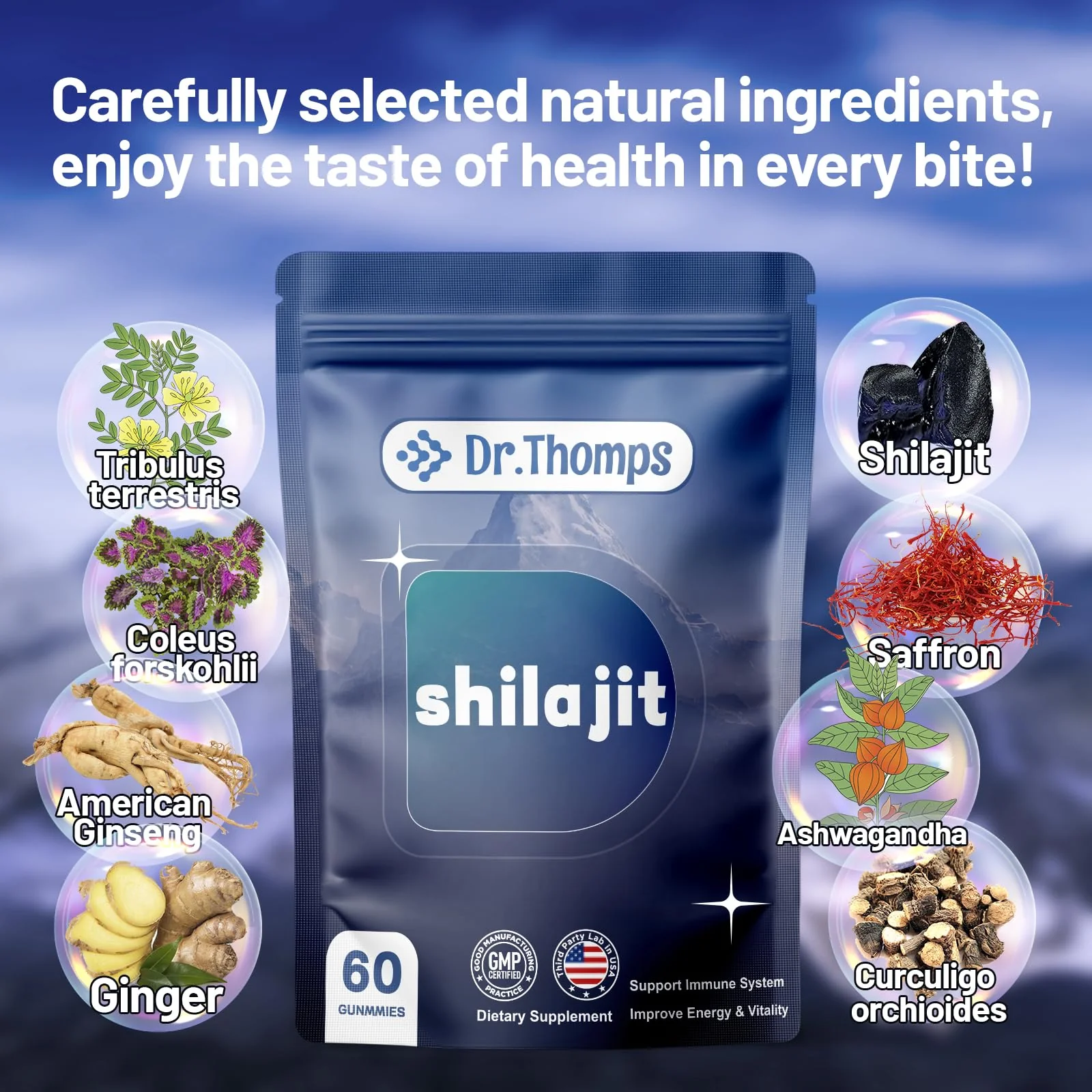 DR.THOMPS Shilajit Gummies, 60 Count, Natural Himalayan Supplement for Energy and Vitality - Image 7