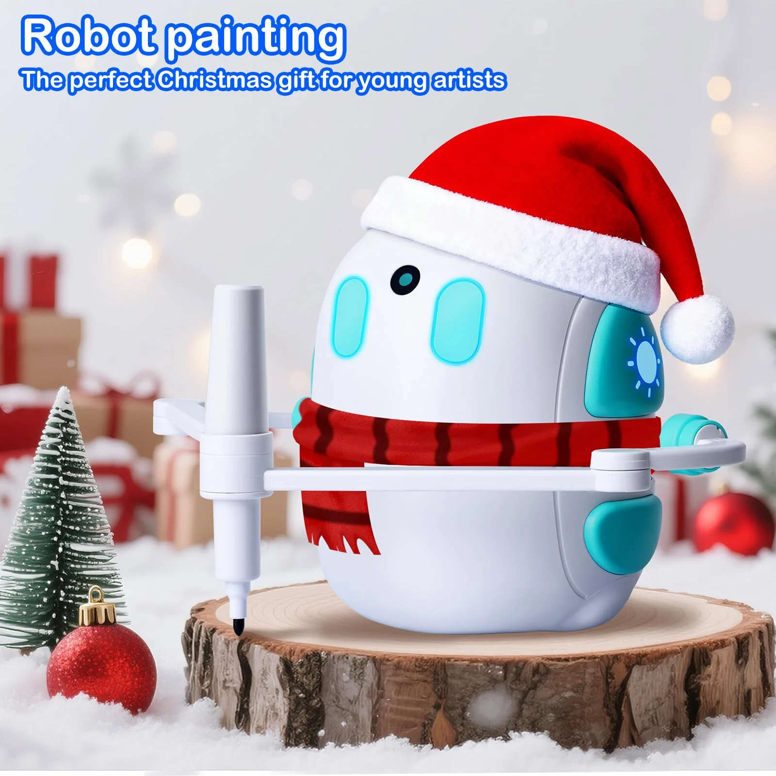 Drawing Robot for Kids 150 Educational Cards Smart Drawing Robot Voice Interactive Partner Montessori Painting Toy for Boys & Girls Ages 3-8 Perfect for Birthdays Christmas and Learning Fun - Image 3