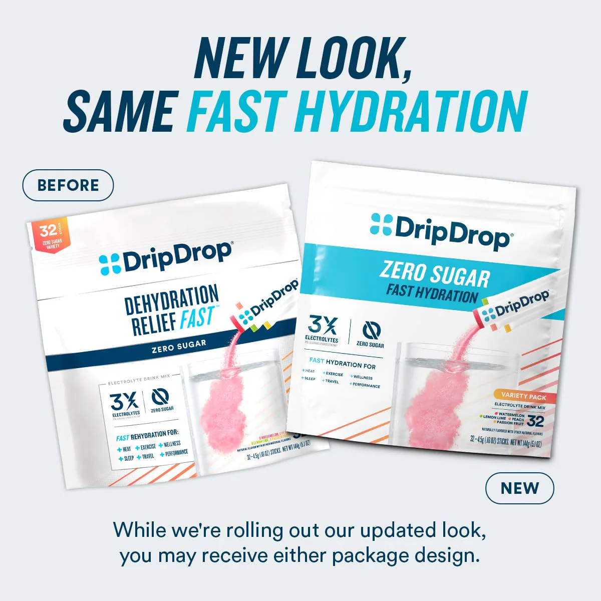 DripDrop Sugar Free Hydration Packets - Zero Watermelon - Single Serve Electrolytes Powder Drink Mix - Non-GMO, Gluten Free, Vegan - 32 Sticks - Image 6