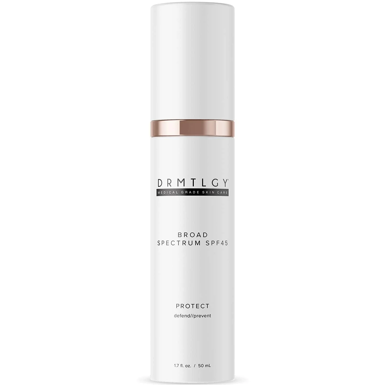 DRMTLGY Anti-Aging Clear Face Sunscreen SPF 45 – Oil-Free Zinc Oxide Sunscreen & Face Moisturizer for Sensitive & Acne-Prone Skin – Lightweight Makeup & Skin Care – FSA HSA Eligible (1.7 oz)