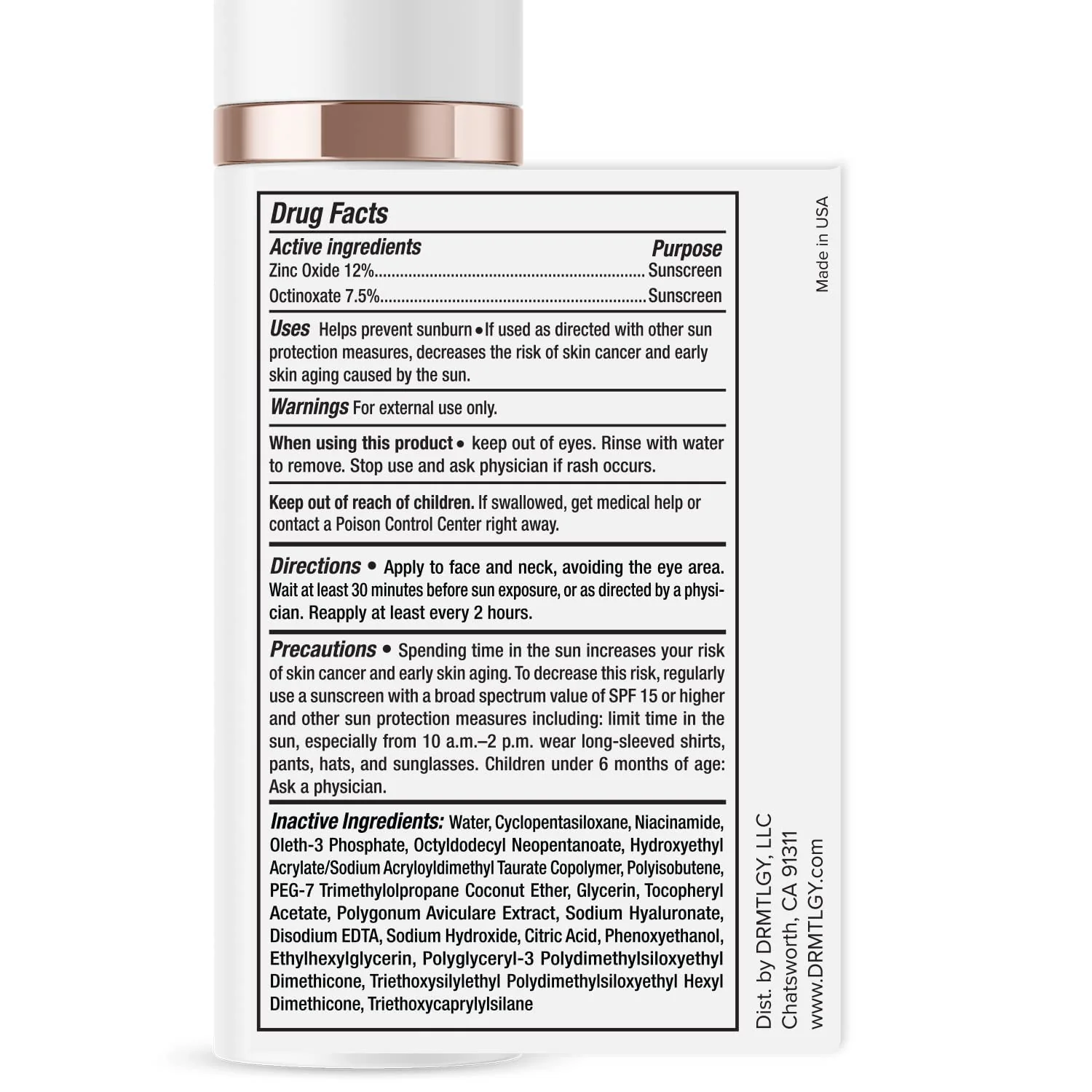 DRMTLGY Anti-Aging Clear Face Sunscreen SPF 45 – Oil-Free Zinc Oxide Sunscreen & Face Moisturizer for Sensitive & Acne-Prone Skin – Lightweight Makeup & Skin Care – FSA HSA Eligible (1.7 oz) - Image 3