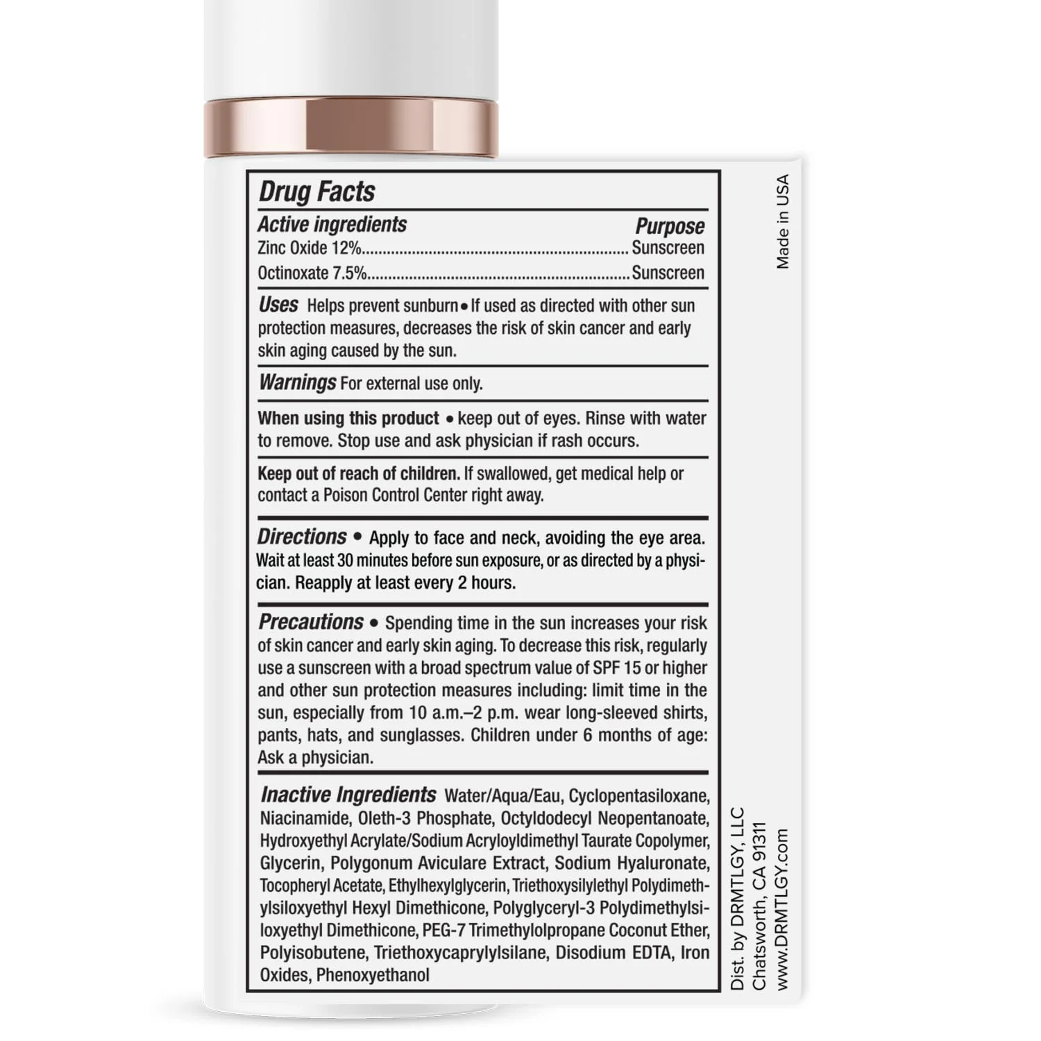 DRMTLGY Anti-Aging Tinted Moisturizer SPF 46 – Sheer Face Sunscreen & Lightweight Makeup with Broad Spectrum UV Protection – Hydrating Skin Care & Face Moisturizer – FSA HSA Eligible (1.7 oz) - Image 2
