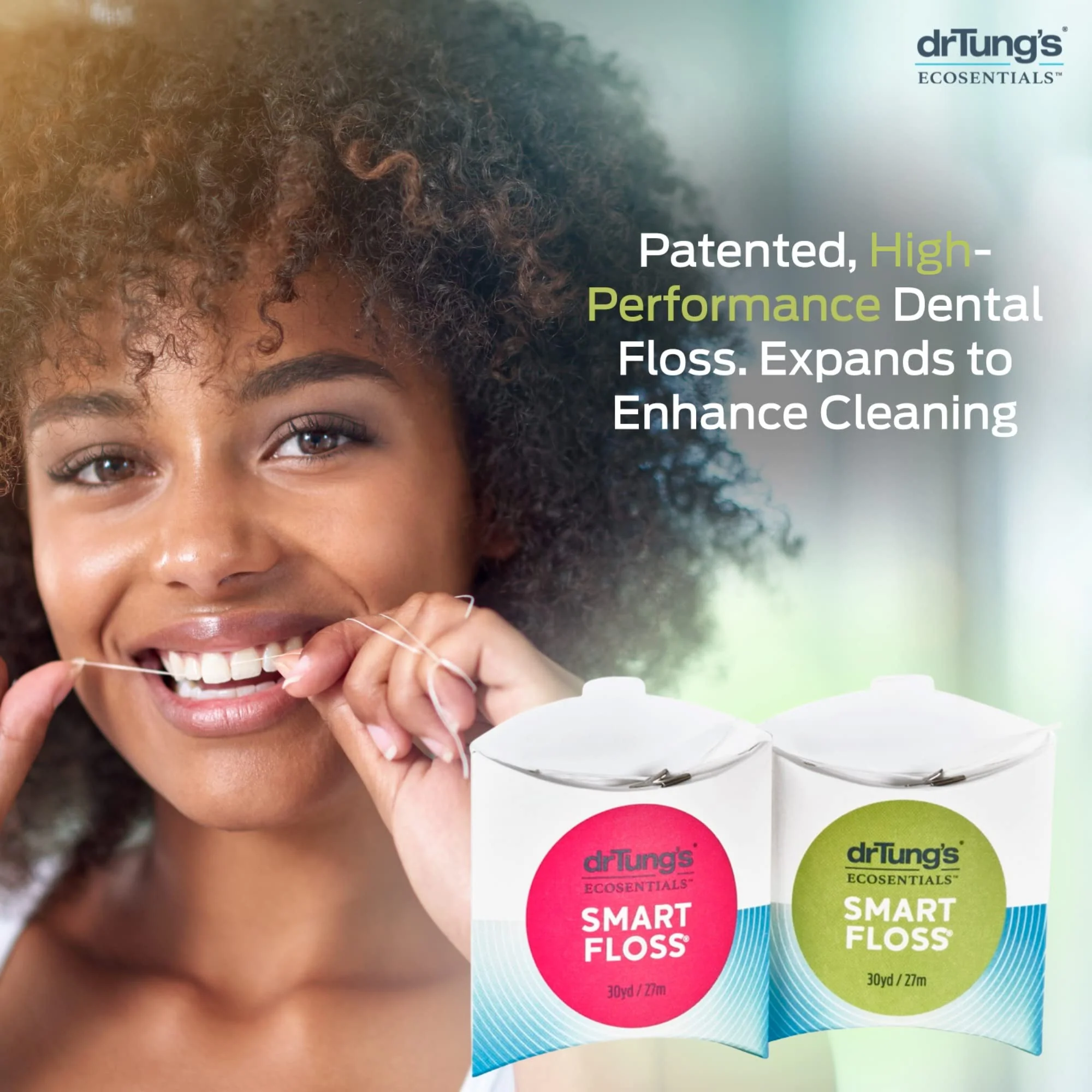 DrTung's Smart Floss - Natural Floss, PTFE & PFAS Free Floss, Gentle on Gums, Expands & Stretches, BPA Free - Natural Dental Floss Cardamom Flavor (Pack of 7) - Image 5
