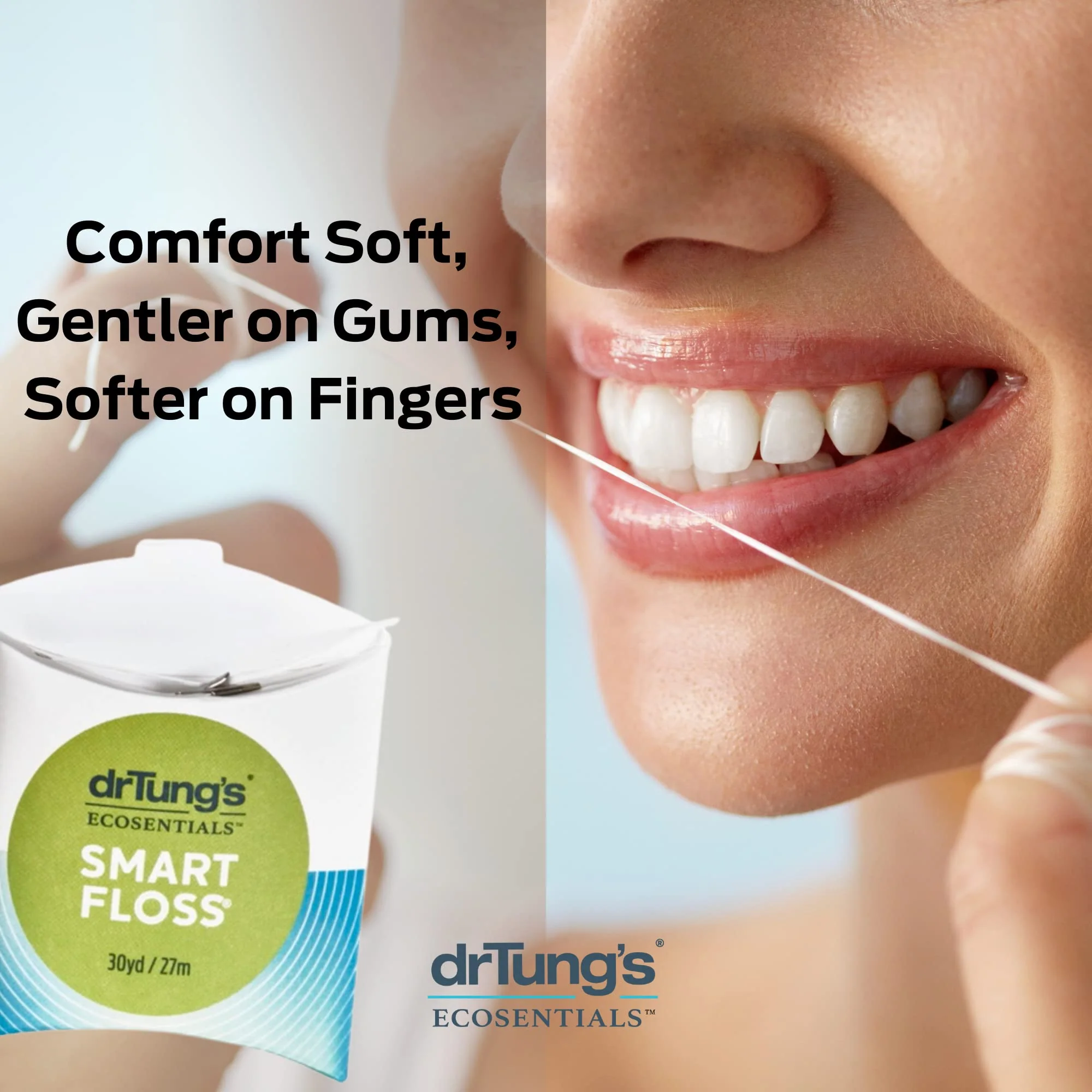 DrTung's Smart Floss - Natural Floss, PTFE & PFAS Free Floss, Gentle on Gums, Expands & Stretches, BPA Free - Natural Dental Floss Cardamom Flavor (Pack of 7) - Image 6