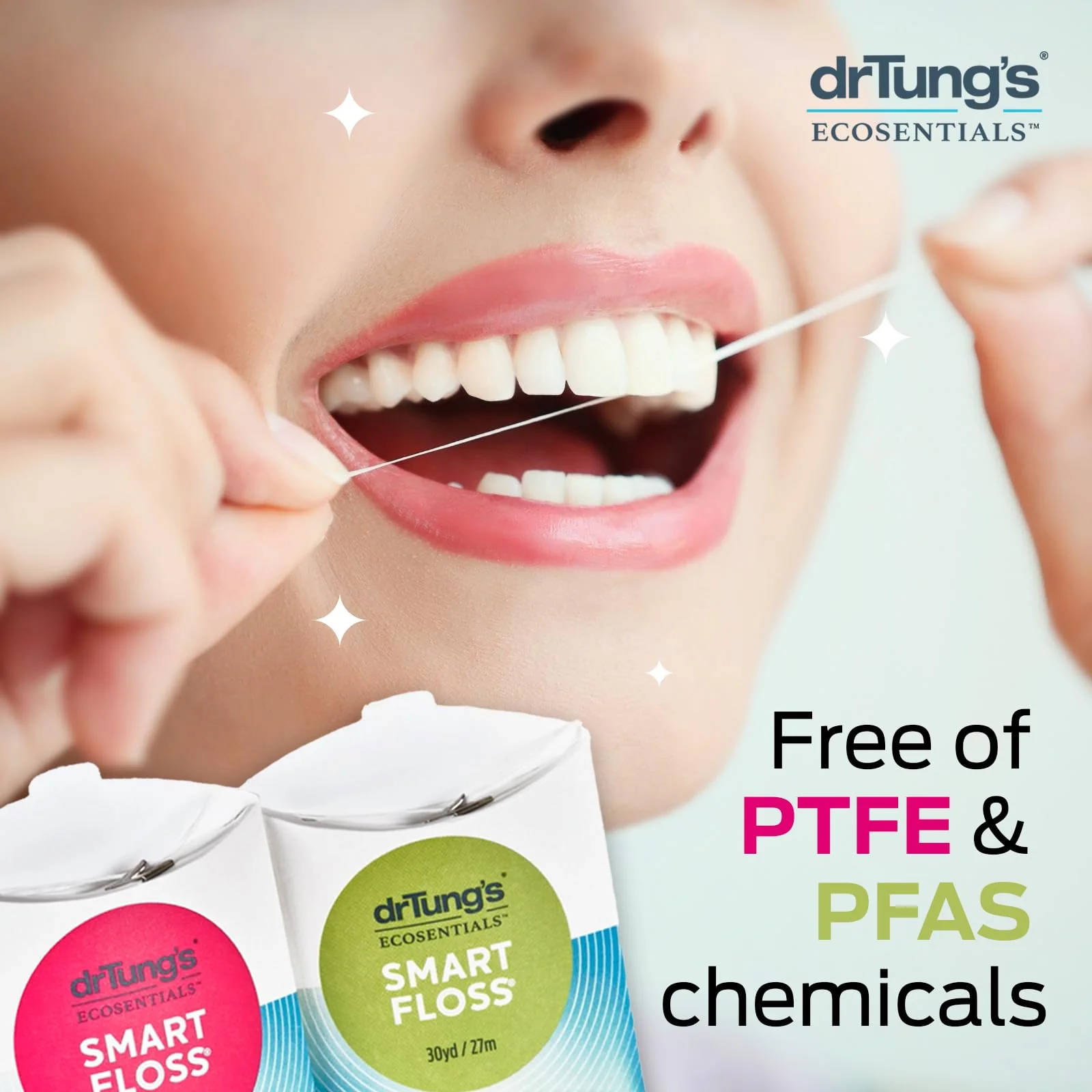 DrTung's Smart Floss - Natural Floss, PTFE & PFAS Free Floss, Gentle on Gums, Expands & Stretches, BPA Free - Natural Dental Floss Cardamom Flavor (Pack of 7) - Image 7