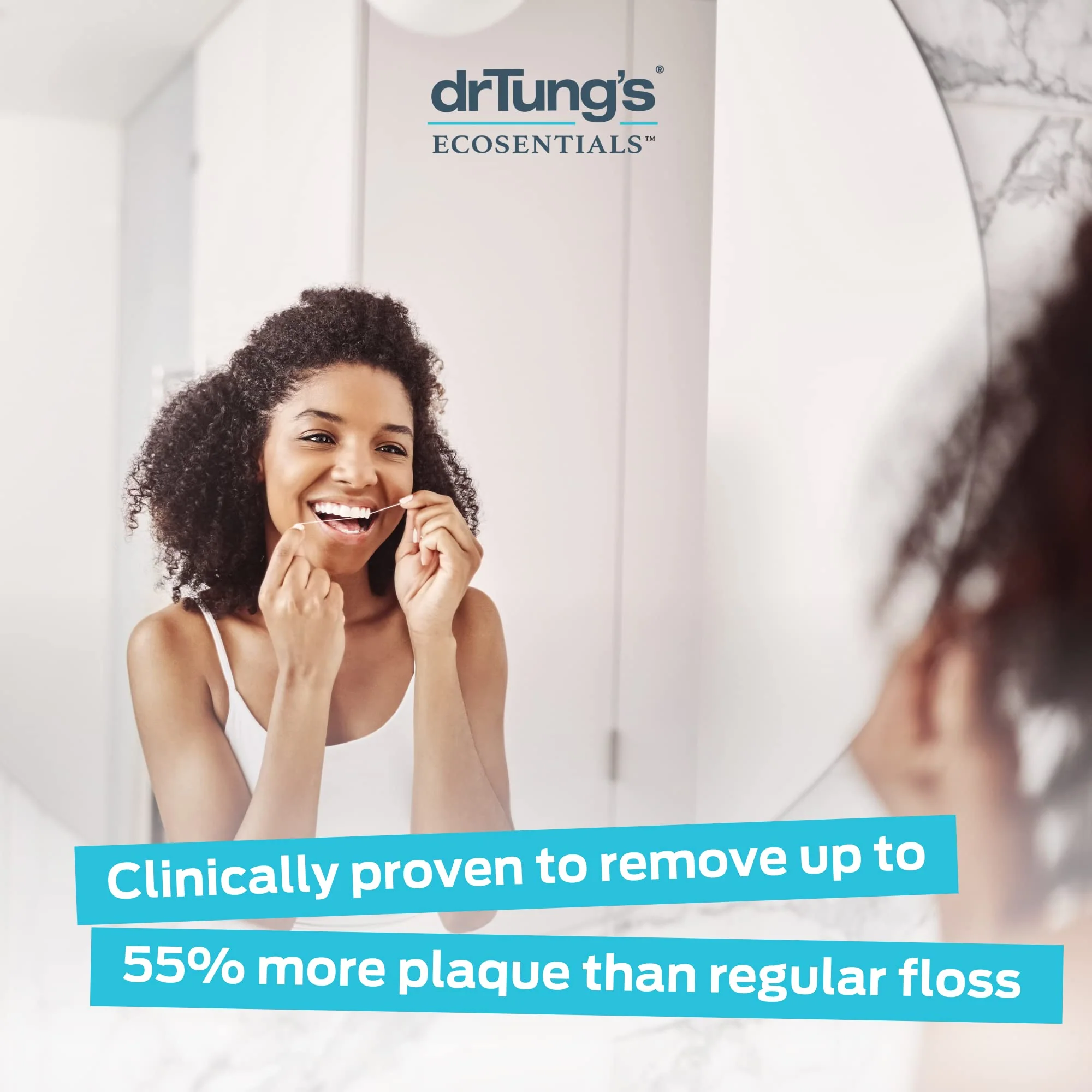 DrTung's Smart Floss - Natural, PTFE & PFAS Free Floss, Gentle on Gums, Expands & Stretches, BPA Free Floss - Natural Dental Floss Cardamom Flavor (Pack of 3) - Image 3