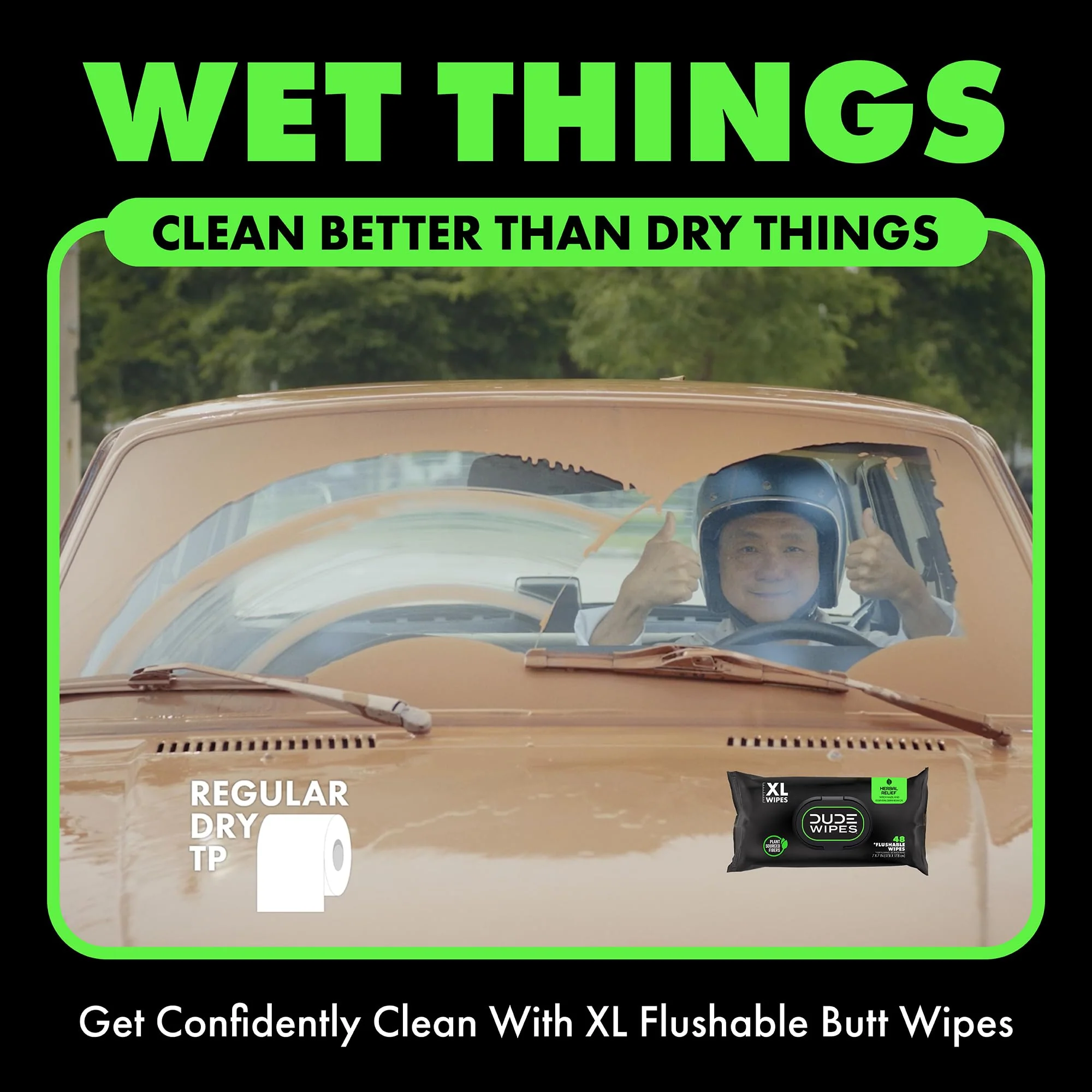 DUDE Wipes - Flushable Wipes for Adults - 6 Pack, 288 Wipes - Odor Destroyer XL Adult Wet Wipes - Deodorizing with Clean Scent - Up to 24 Hours of Odor-Destroying Technology - Image 24