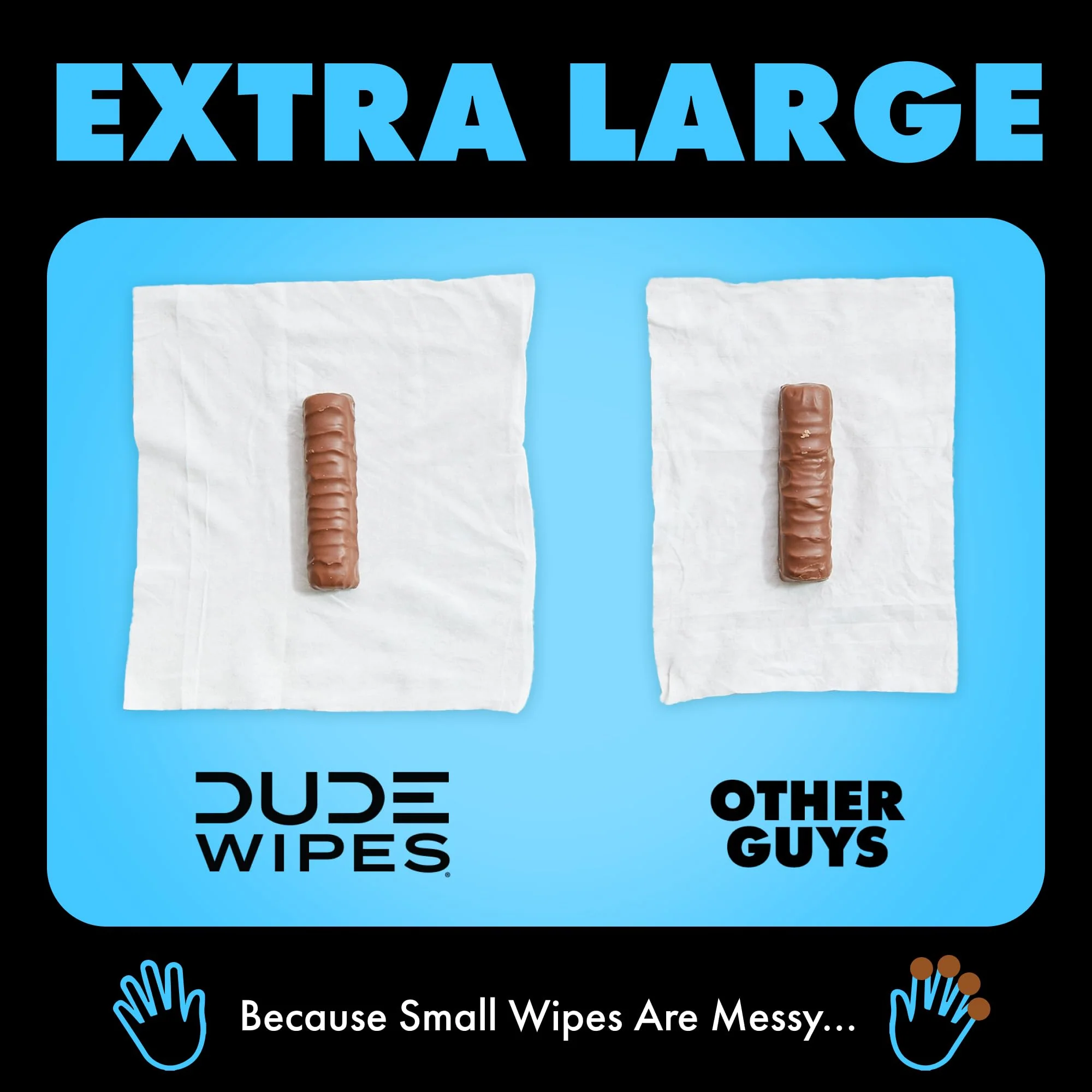 DUDE Wipes - Flushable Wipes for Adults - 6 Pack, 288 Wipes - Odor Destroyer XL Adult Wet Wipes - Deodorizing with Clean Scent - Up to 24 Hours of Odor-Destroying Technology - Image 40