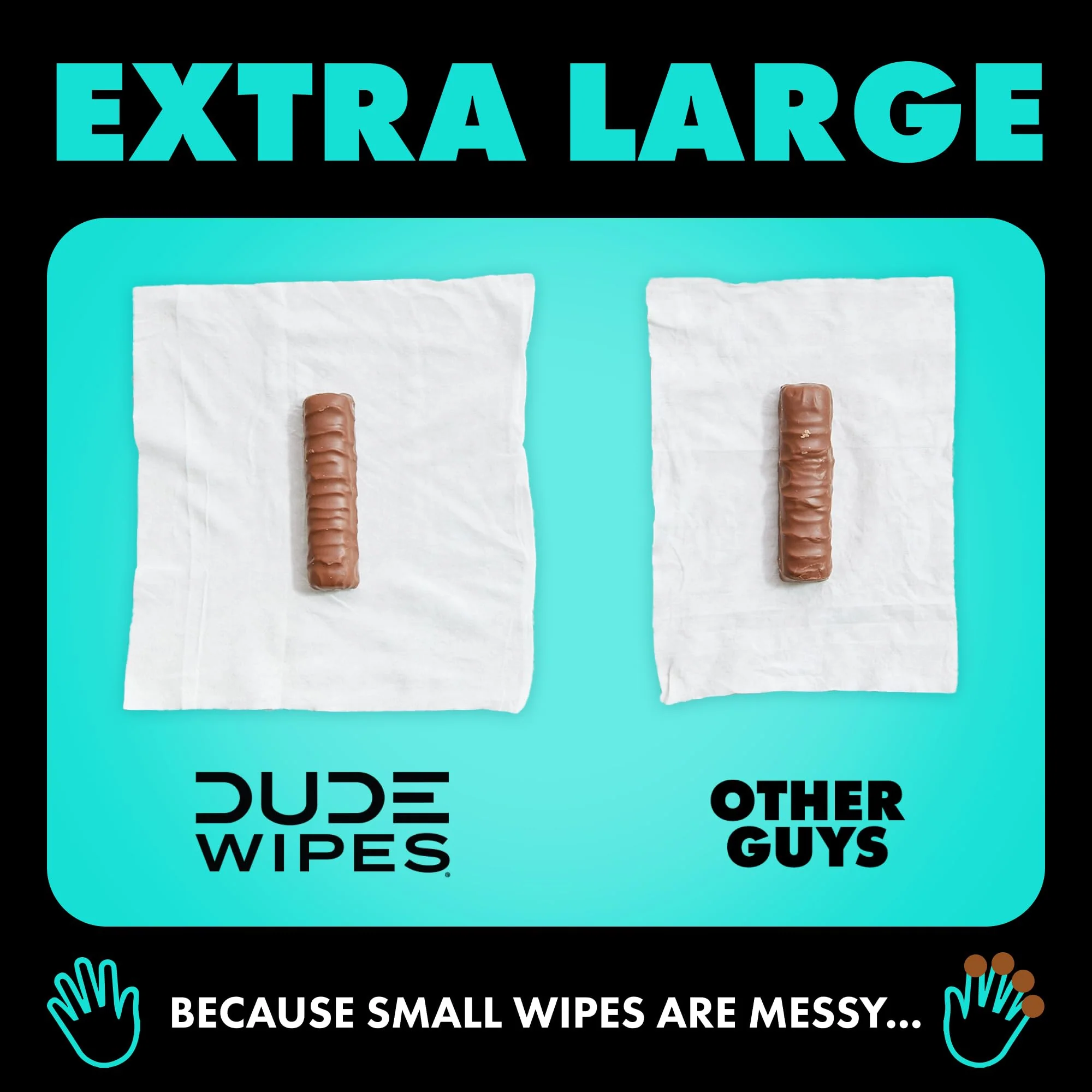 DUDE Wipes - Flushable Wipes for Adults - 6 Pack, 288 Wipes - Odor Destroyer XL Adult Wet Wipes - Deodorizing with Clean Scent - Up to 24 Hours of Odor-Destroying Technology - Image 48
