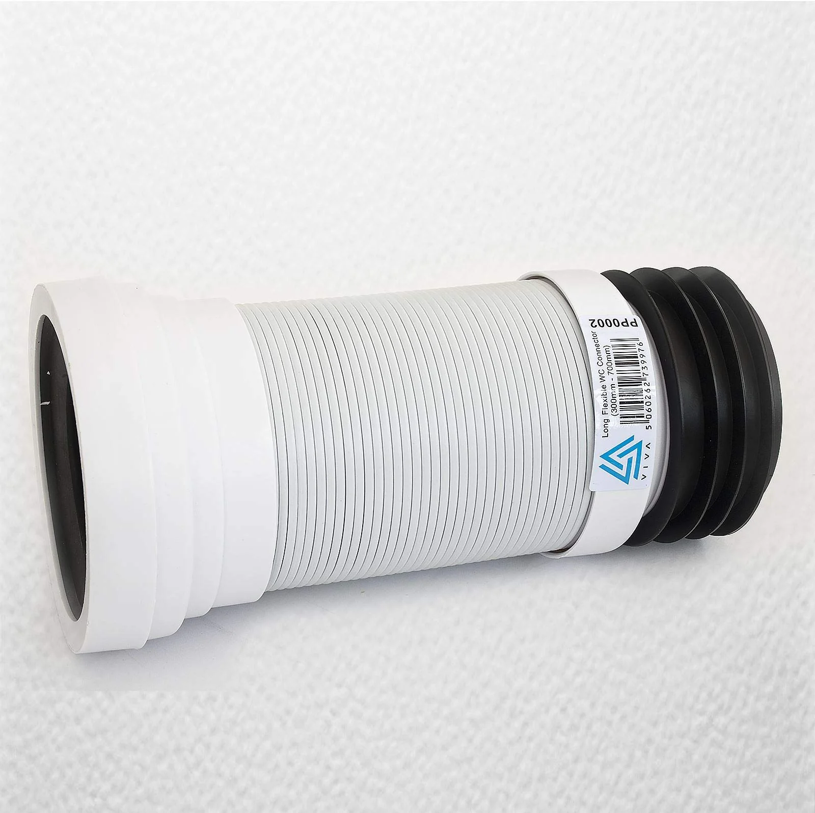 E-PLUMB VIVA Long Flexible Connector Back To Wall Close Coupled Pan WC Toilet Waste 300-750 mm 110 mmt (FOR SALE TOILET PAN CONNECTOR) - Image 2