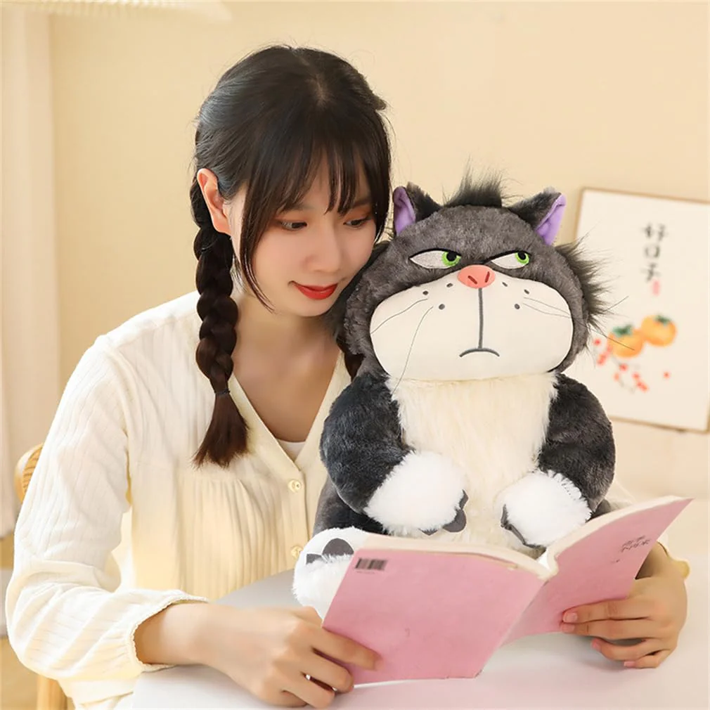 EASELR 12inch Angry Cat Stuffed Animal Toys, Cute Cat Kitten Plush Soft Kawaii Anime Plush Wicked Black Cat Plushies for Kids Birthday Christmas - Image 5