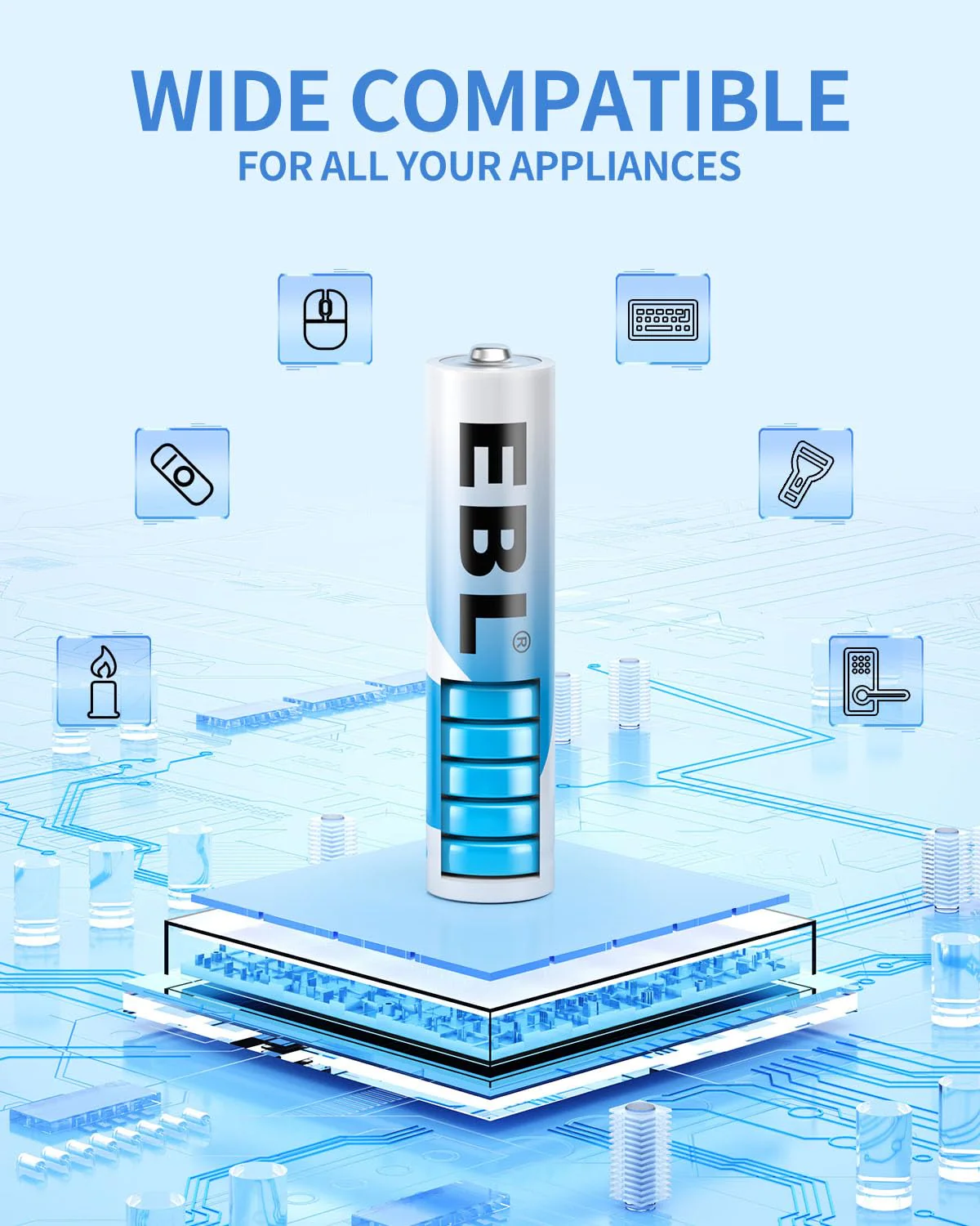 EBL AAA Batteries 100 Count, Alkaline Triple A Batteries 1.5V Batteries Ultra Long Lasting Alkaline Battery, 10-Year Shelf Life - Image 3
