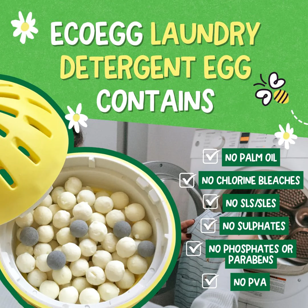ecoegg Laundry Egg Refill Fragrance Free, 50 Loads - Image 2