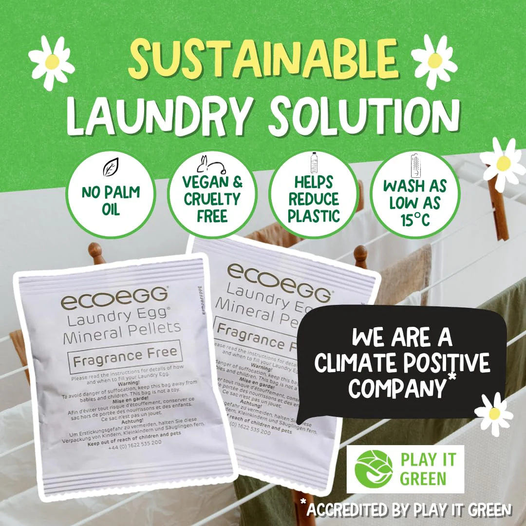 ecoegg Laundry Egg Refill Fragrance Free, 50 Loads - Image 3