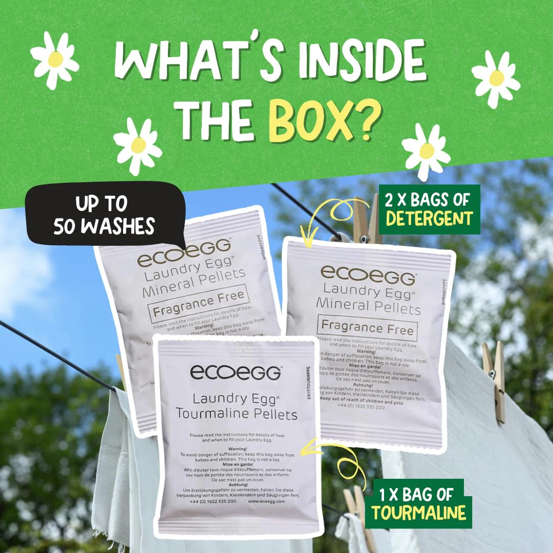 ecoegg Laundry Egg Refill Fragrance Free, 50 Loads - Image 6