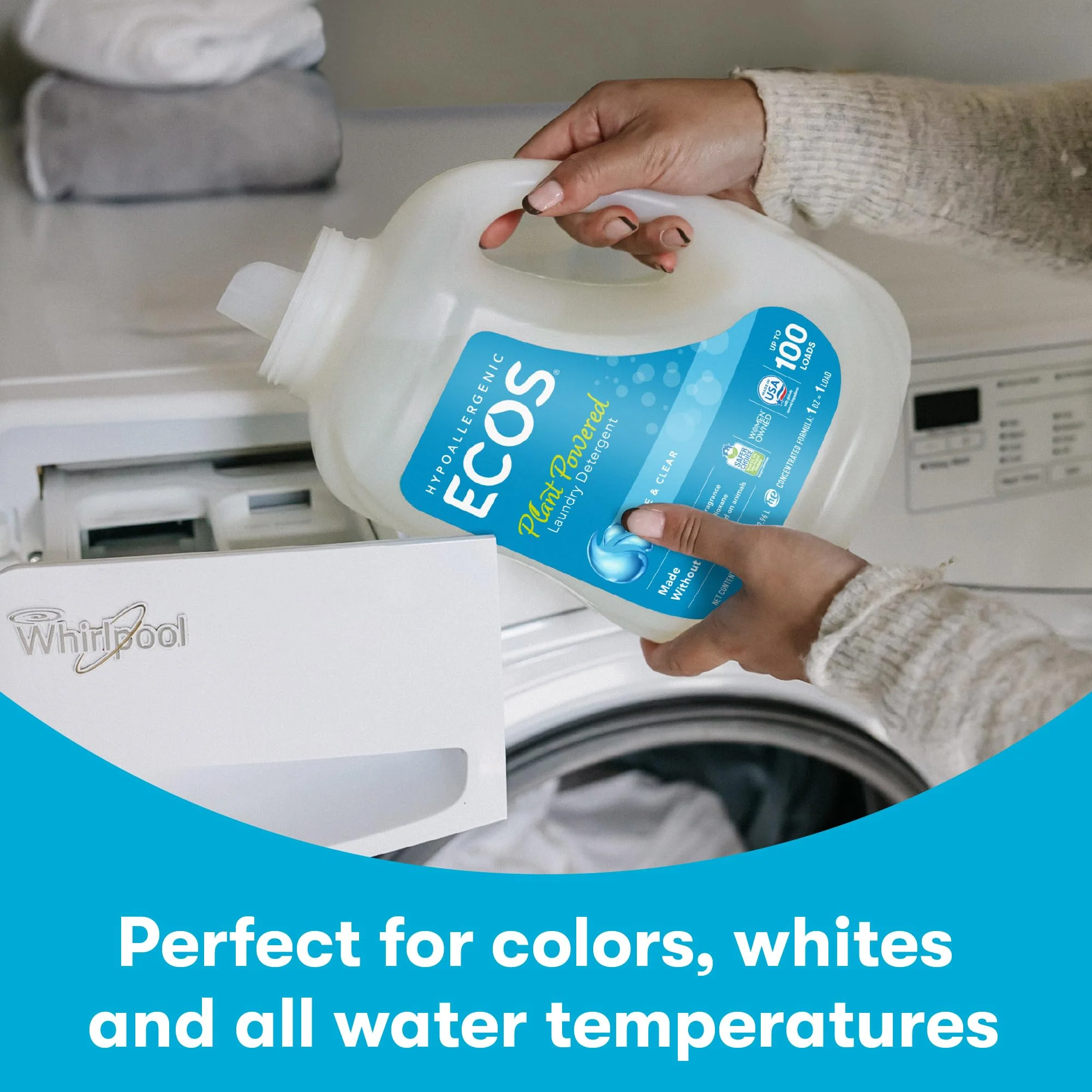 ECOS Laundry Detergent Liquid, 200 Loads - Dermatologist Tested Laundry Soap - Hypoallergenic, EPA Safer Choice Certified, Plant-Powered - Lavender, 100 Fl Oz (Pack of 2) - Image 6