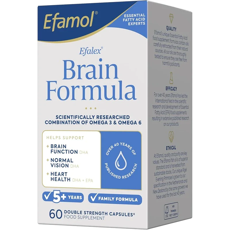 Efamol Efalex Brain Formula Capsules - 60 Fish Oil Capsules | Fish Oil Omega 3 Brain Supplement & Omega 6 Evening Primrose Oil Capsules | DHA Supports Normal Brain Function | Suitable from 5+ - Image 5