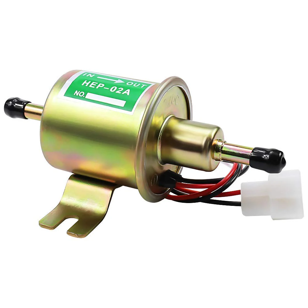 Electric Fuel Pump 12V Universal Low Pressure 12 Volt Transfer Inline Fuel Pump for Lawn Mower Carburetor Gas Diesel Engine 2.5-4psi HEP-02A - Image 6
