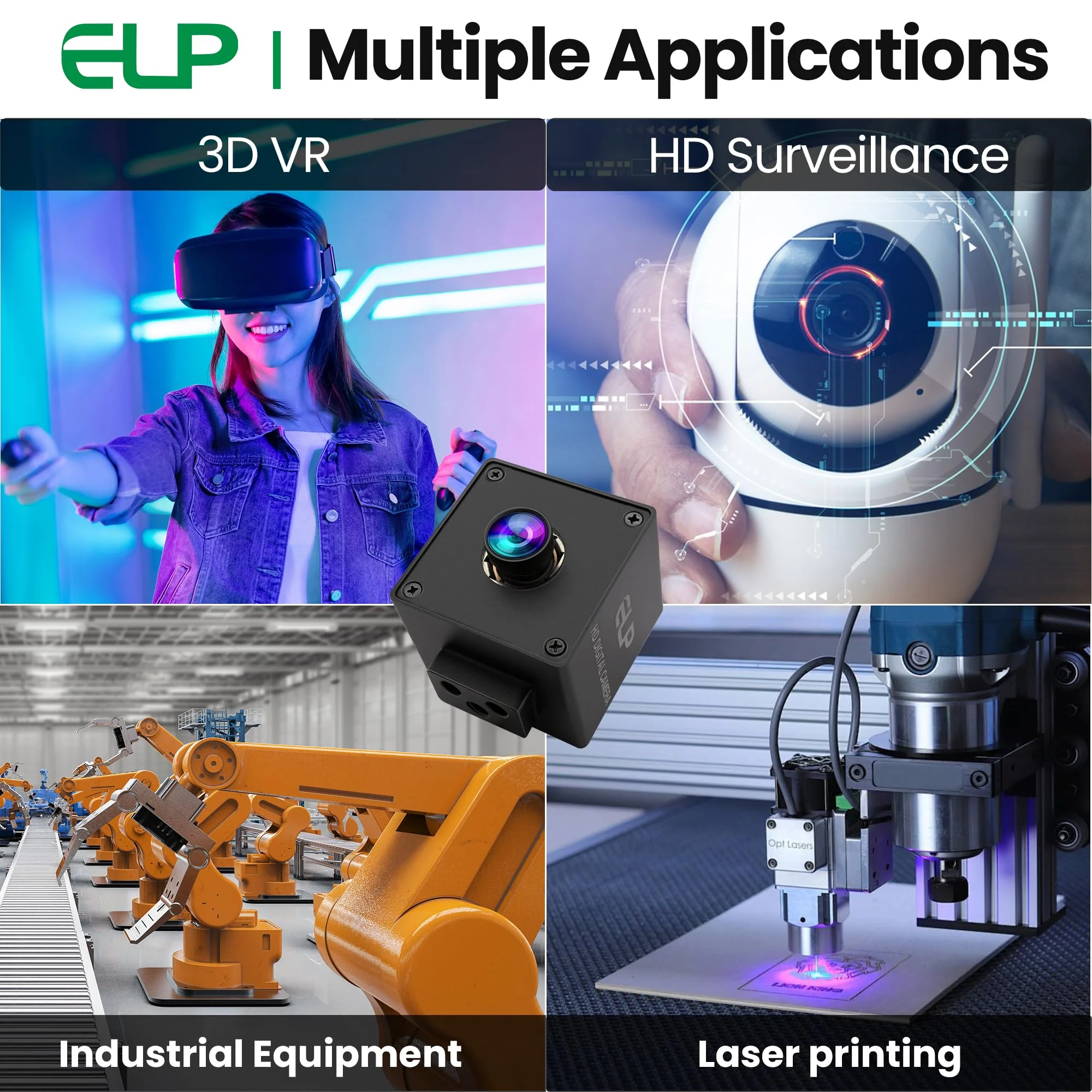 ELP 1080P 120fps USB Autofocus Camera for Computer 11.6mp Lightburn Camera Mini UVC USB2.0 Webcam High Speed PC Camera Wide Angle USB Security Web Camera for Laptop (100° Low distoriton Lens) - Image 4