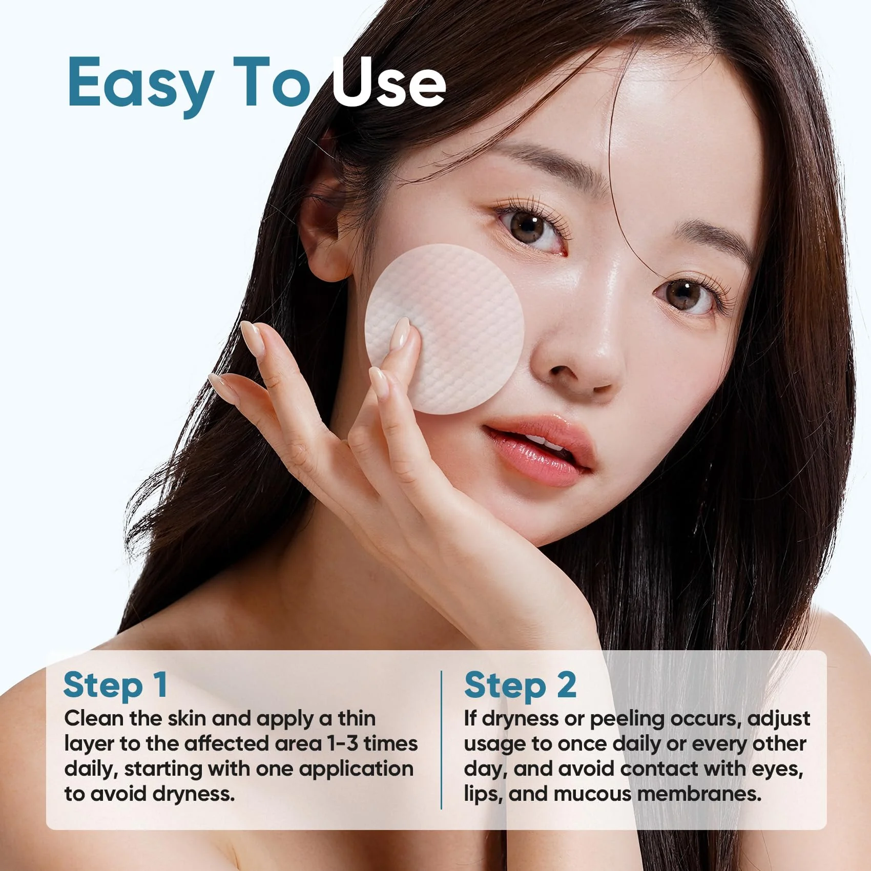 Elvira Korean Skincare Anti-Aging & Glycolic Acid Exfoliating Facial Pads With 10% Glycolic Acid, 2% Salicylic Acid & Niacinamide - 60 Toner Pads, Daily Peel Treatment for Acne Prone Sensitive Skin - Image 4