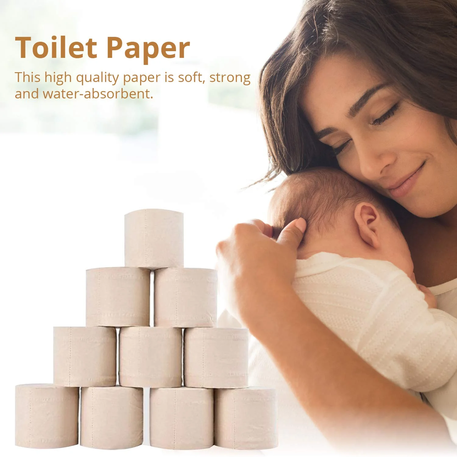 Elvissmart Bamboo Toilet Tissue, 3-Ply, 250 Sheets per Roll, Pack of 40 – Strong and Flexible, Tree-Free, Septic Safe, Natural and Gentle for Comfortable Daily Use - Image 3
