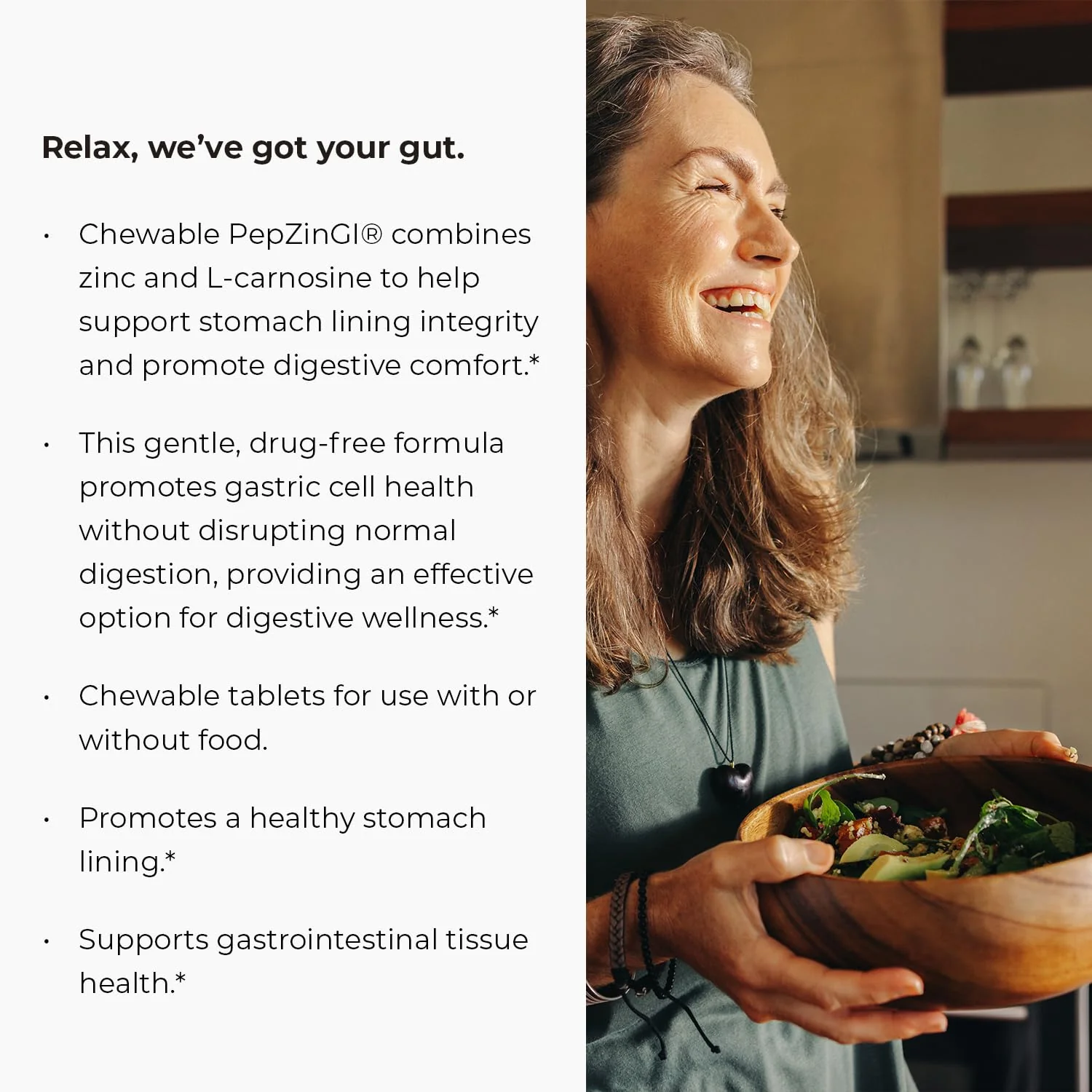 Endur PepZinGI ZINC-CARNOSINE Chewables, Helps Support Your Digestive System for Comfortable Digesting, Gluten Free, 60 Tablets - Image 6