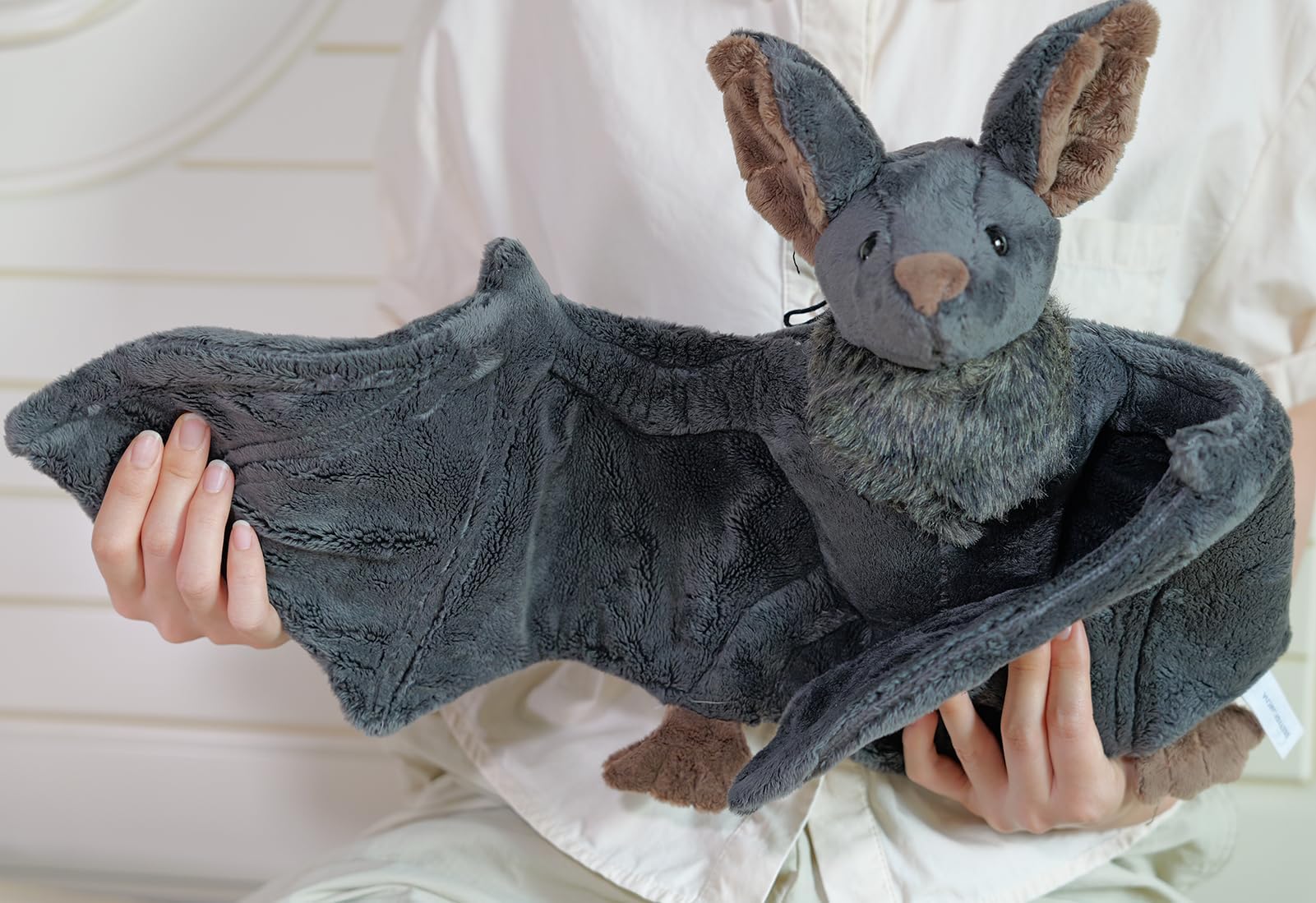Enivtfz Large Bat Plush Toys, Creepy Goth Lifelike Bats Plushie Dolls, Soft Hugging Toys for Halloween, Easter, Christmas, Valentines, Birthday Gifts - Image 3