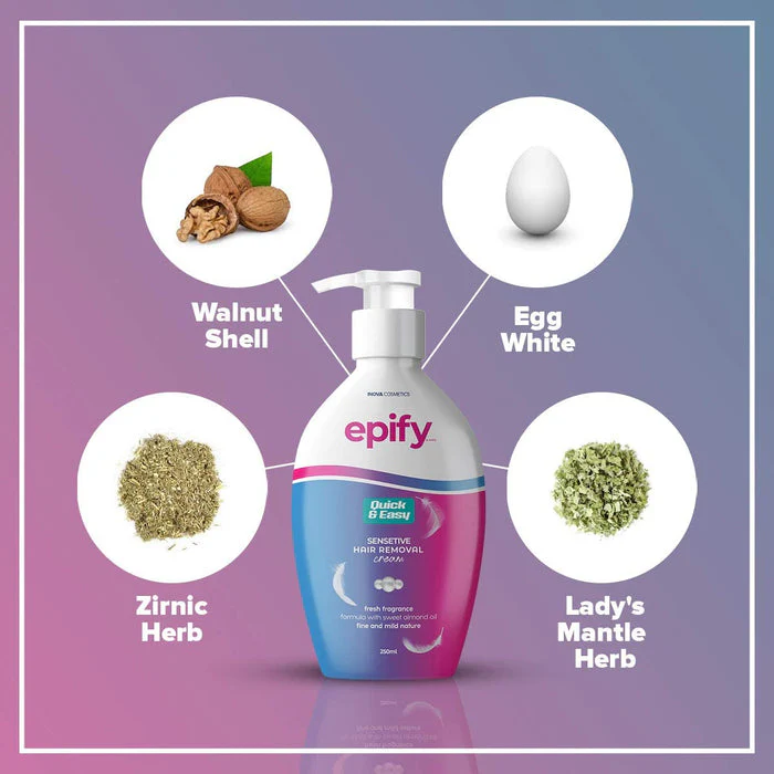 Epify Hair Removal Cream, Intimate Private Hair Removal Cream for Men and Women, Private Area, Pubic & Bikini Hair Removal Cream, Sensitive Skin, 8.45 Fl Oz - Image 3