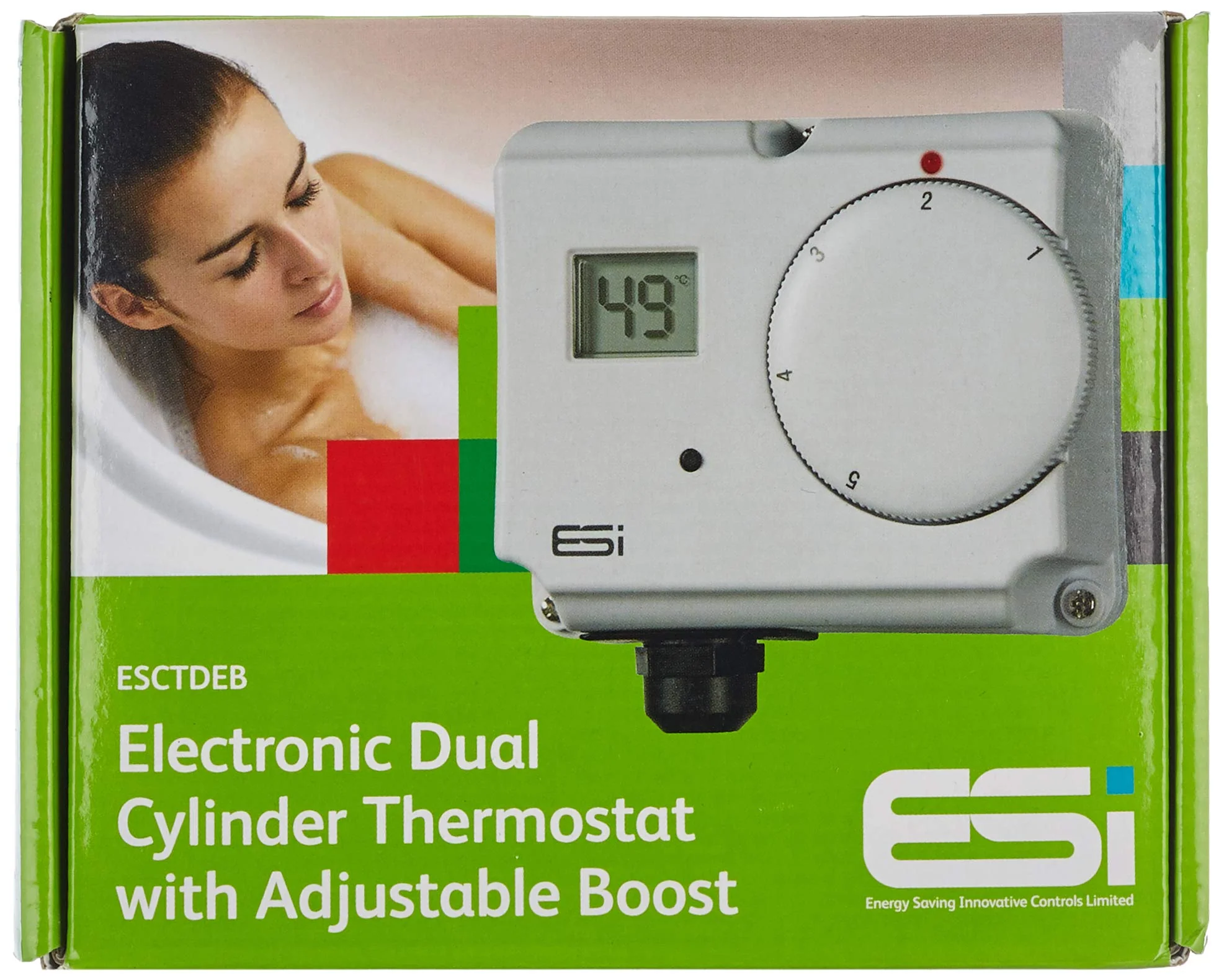 ESI - Energy Saving Innovation Controls ESCTDEB ESI Controls Electronic Dual Cylinder Thermostat, White - Image 4