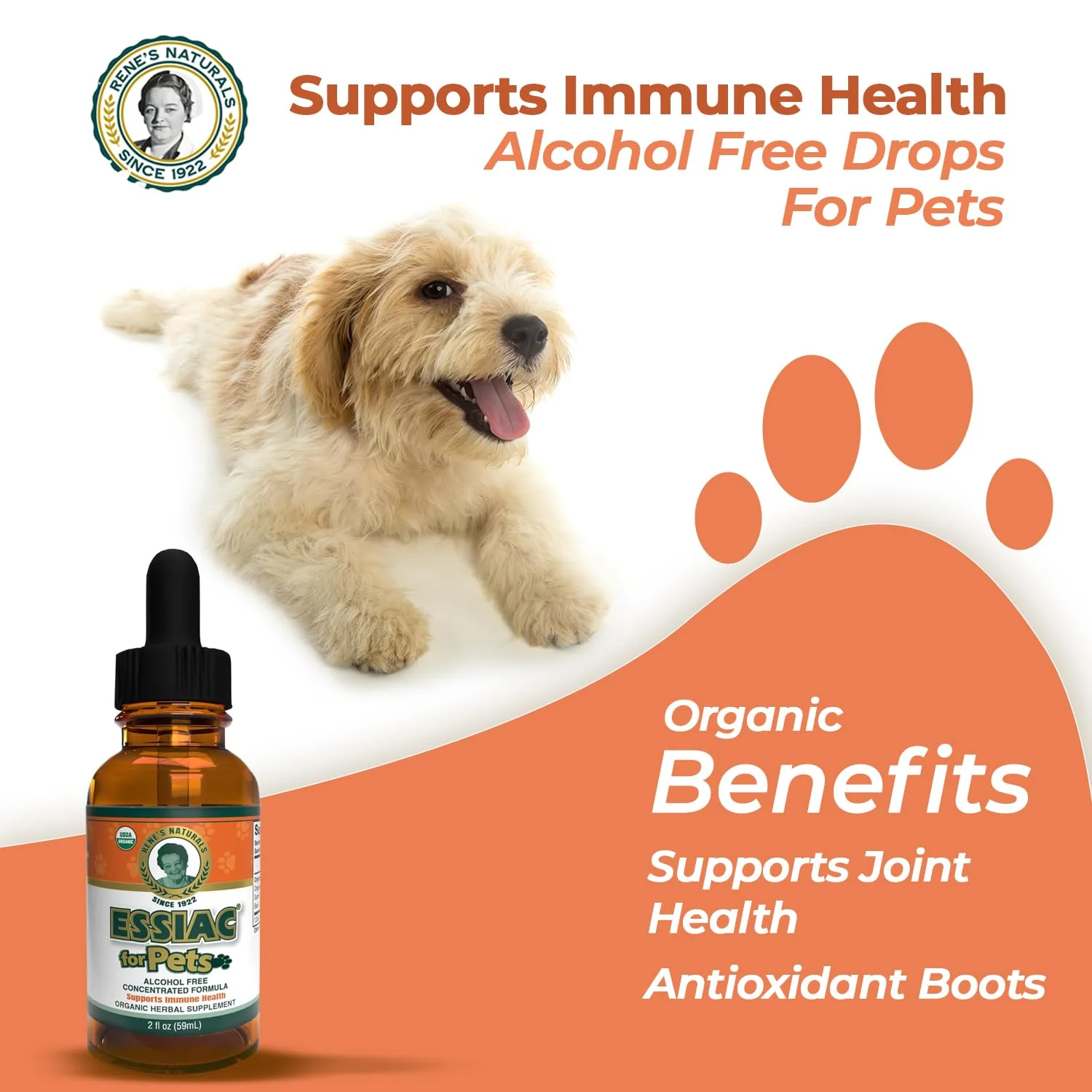 Essiac for Pets | USDA Organic | Daily Drops for Immune Support and Longevity | Pre-Measured Dropper | Alcohol Free Concentrated Formula | 2oz (59ml) - Image 5