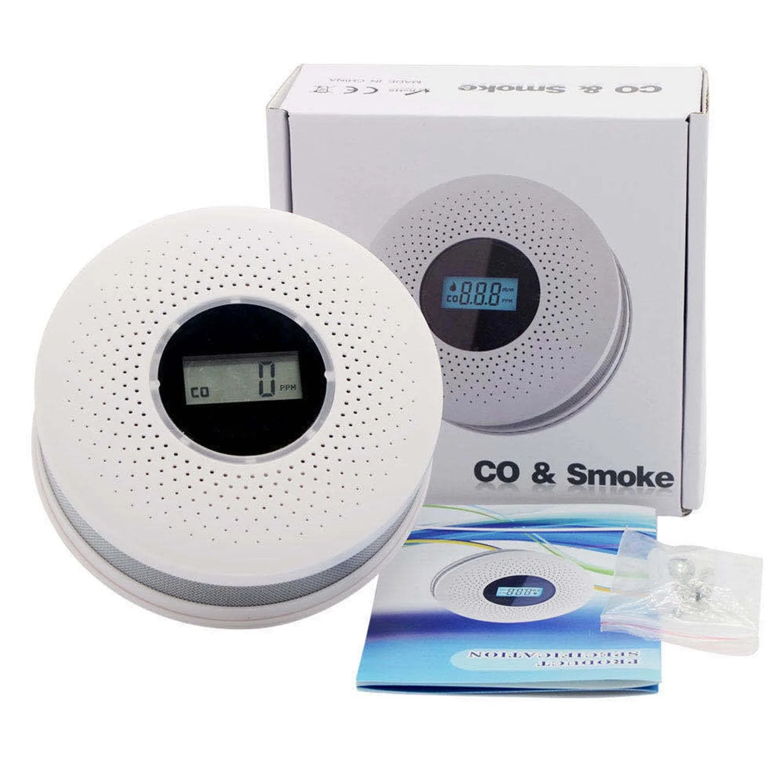 Exhaust Alarm with Visual LCD Display Double Transducer Detection Structure Loud 85dB Alarm for Indoor Observing Carbon Carbonmonoxide Exhaust Transducer Combination - Image 4