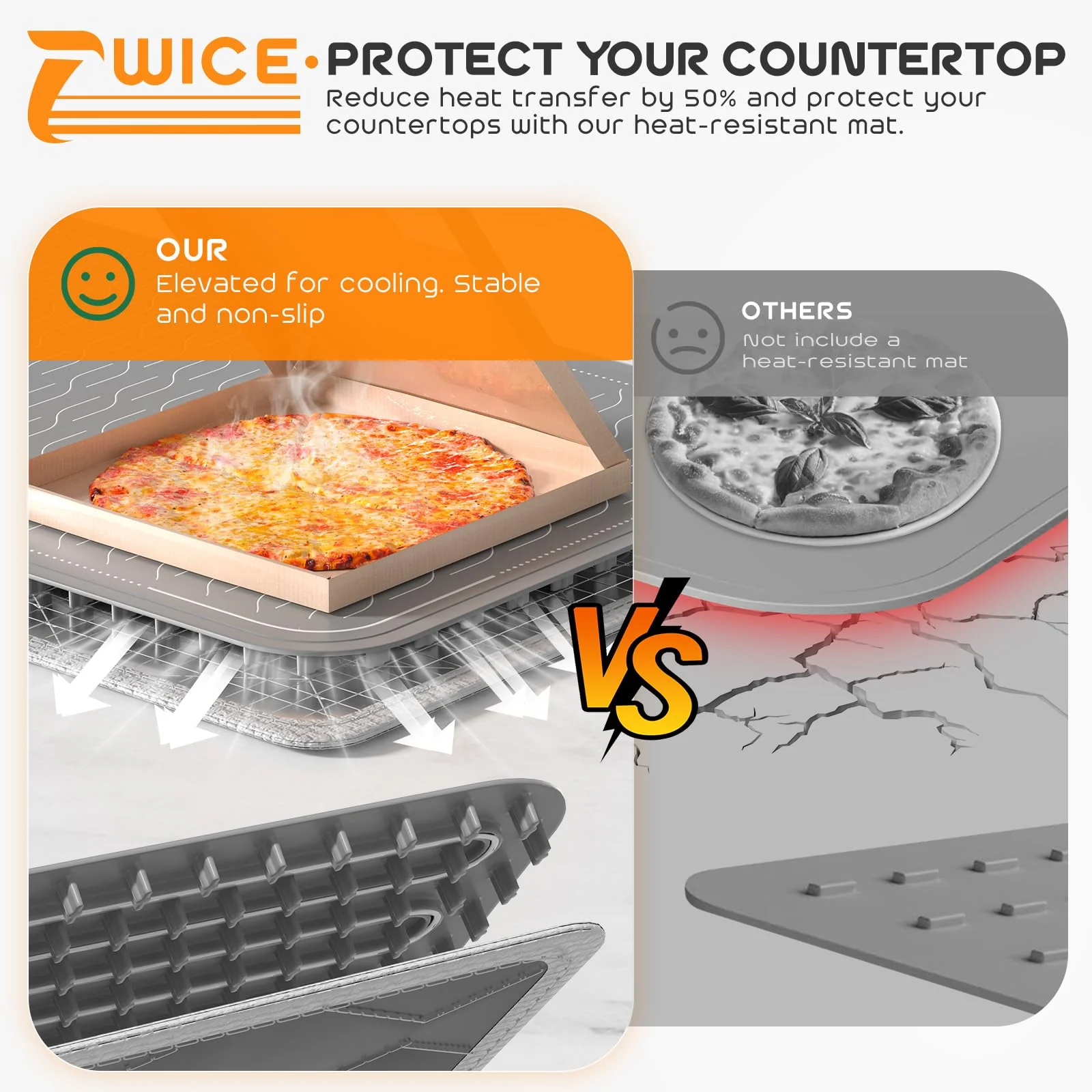 Extra Large Food Warming Mat 580W (XXXL 40"X15"), Electric Warming Tray Silicone Food Warmers for Parties Buffet with Insulated Mat, 7-Temp & 8H Timer, Fast Heating Portable Heating Pad for Daily Use - Image 7