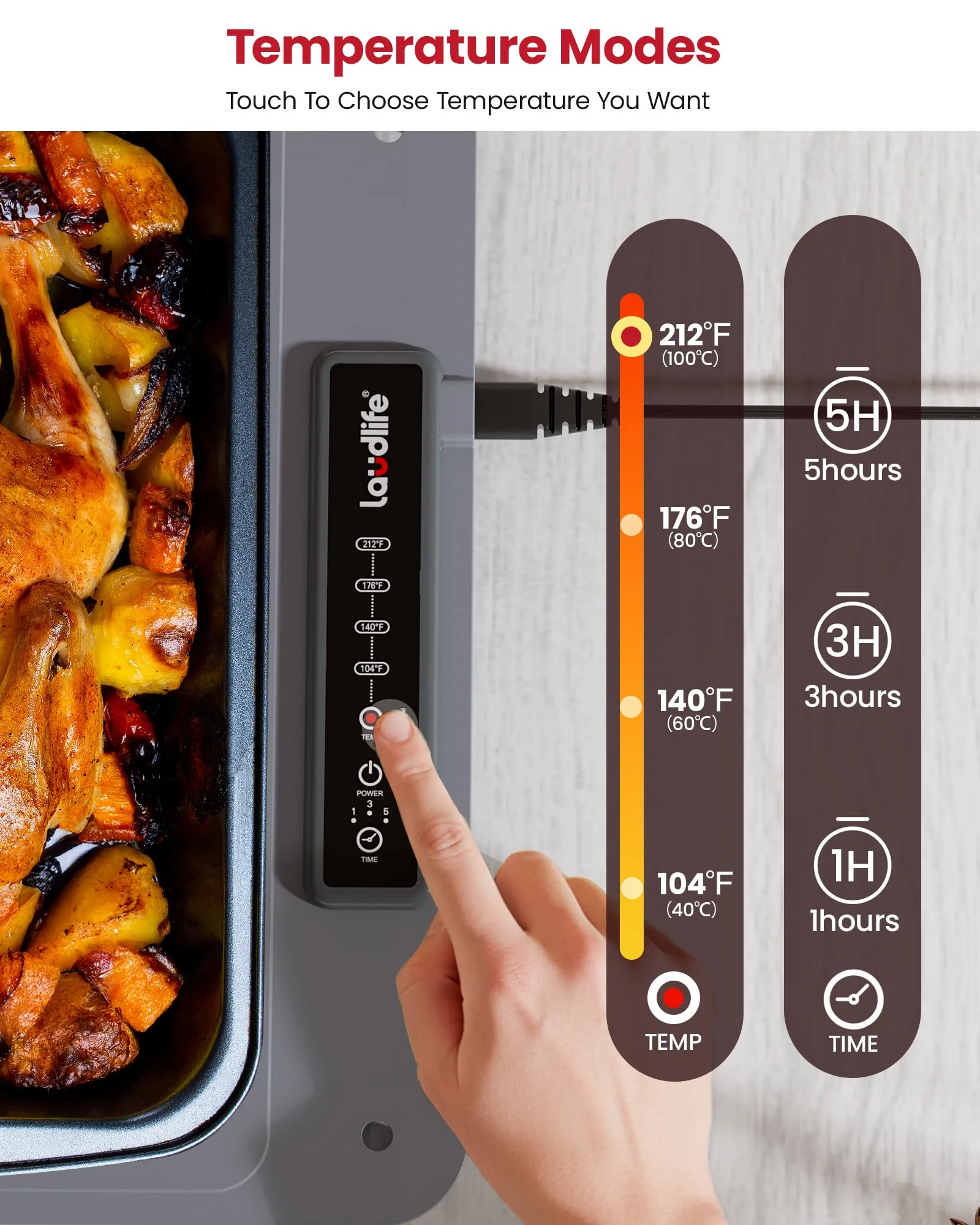 Extra Large Food Warming Mat for Countertop (XXL 36”x16”) - Full-Surface Heating Pad with 4 Temps Settings, Ideal for Buffet Party Food Warmer, Roll-Up Electric Warming Tray for All Gathering, Gray - Image 8