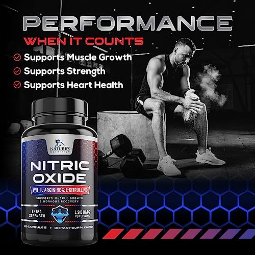 Extra Strength Nitric Oxide Supplement L Arginine 3X Strength - Citrulline Malate, AAKG, Beta Alanine - Premium Muscle Supporting Nitric Oxide Booster for Strength & Energy Supplements - 120 Capsules - Image 3