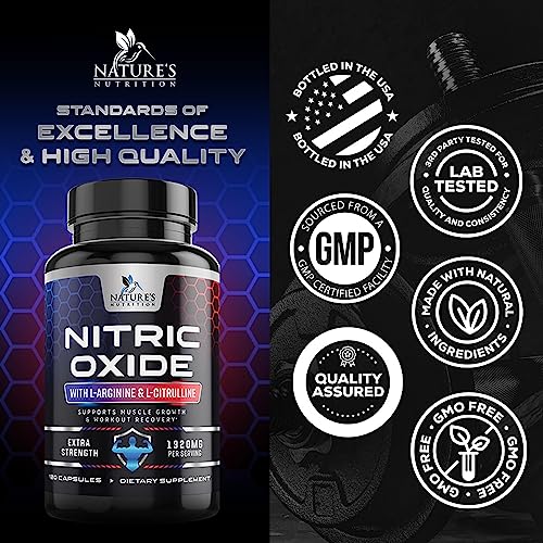 Extra Strength Nitric Oxide Supplement L Arginine 3X Strength - Citrulline Malate, AAKG, Beta Alanine - Premium Muscle Supporting Nitric Oxide Booster for Strength & Energy Supplements - 120 Capsules - Image 6