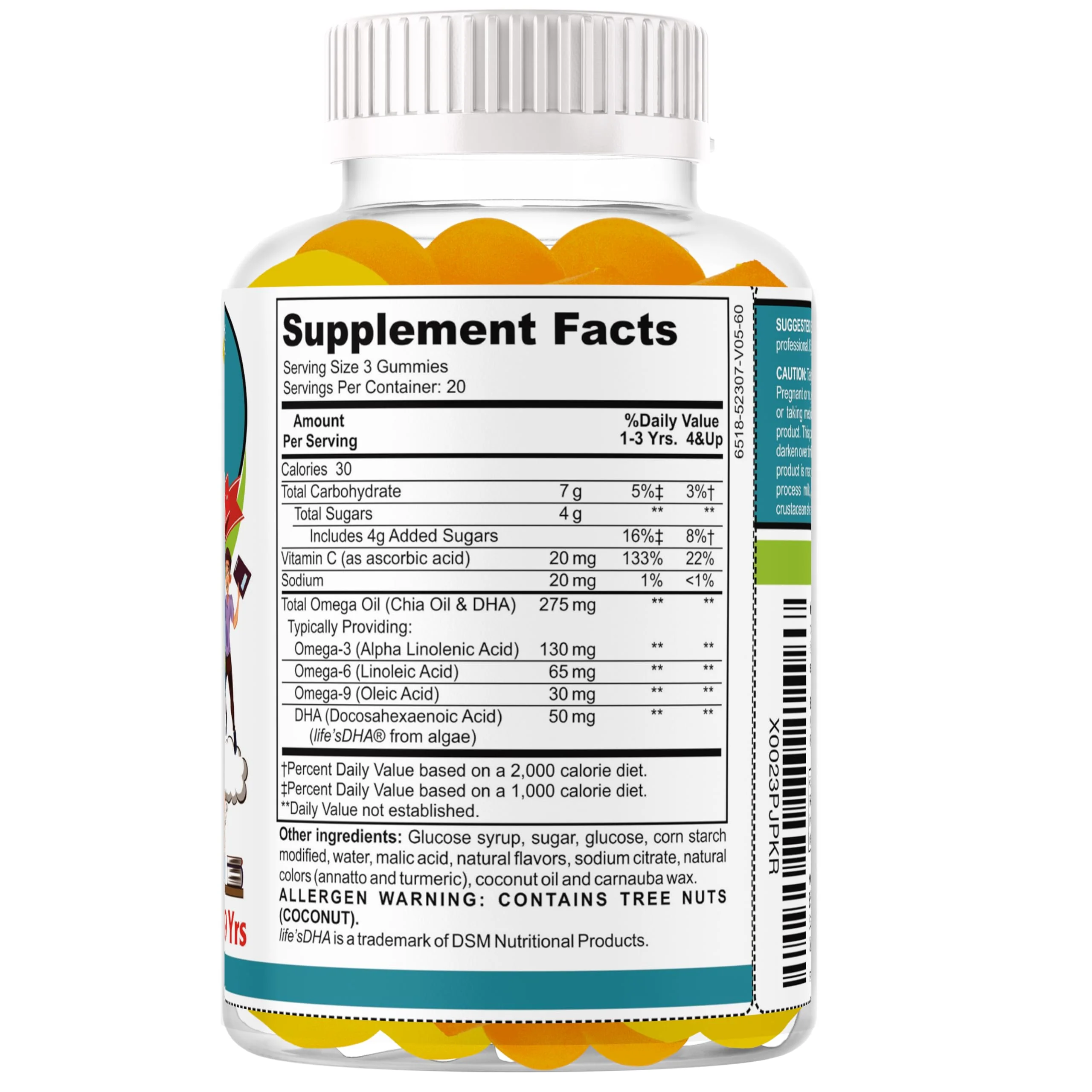 Ez Focus Gummies for Kids Brain Focus Support Chewable Focus Kids Vitamins Attention Supplement for Kids Children and Teens Kids Gummies for Focus Calming Natural Omegas DHA School Study Task - Image 7
