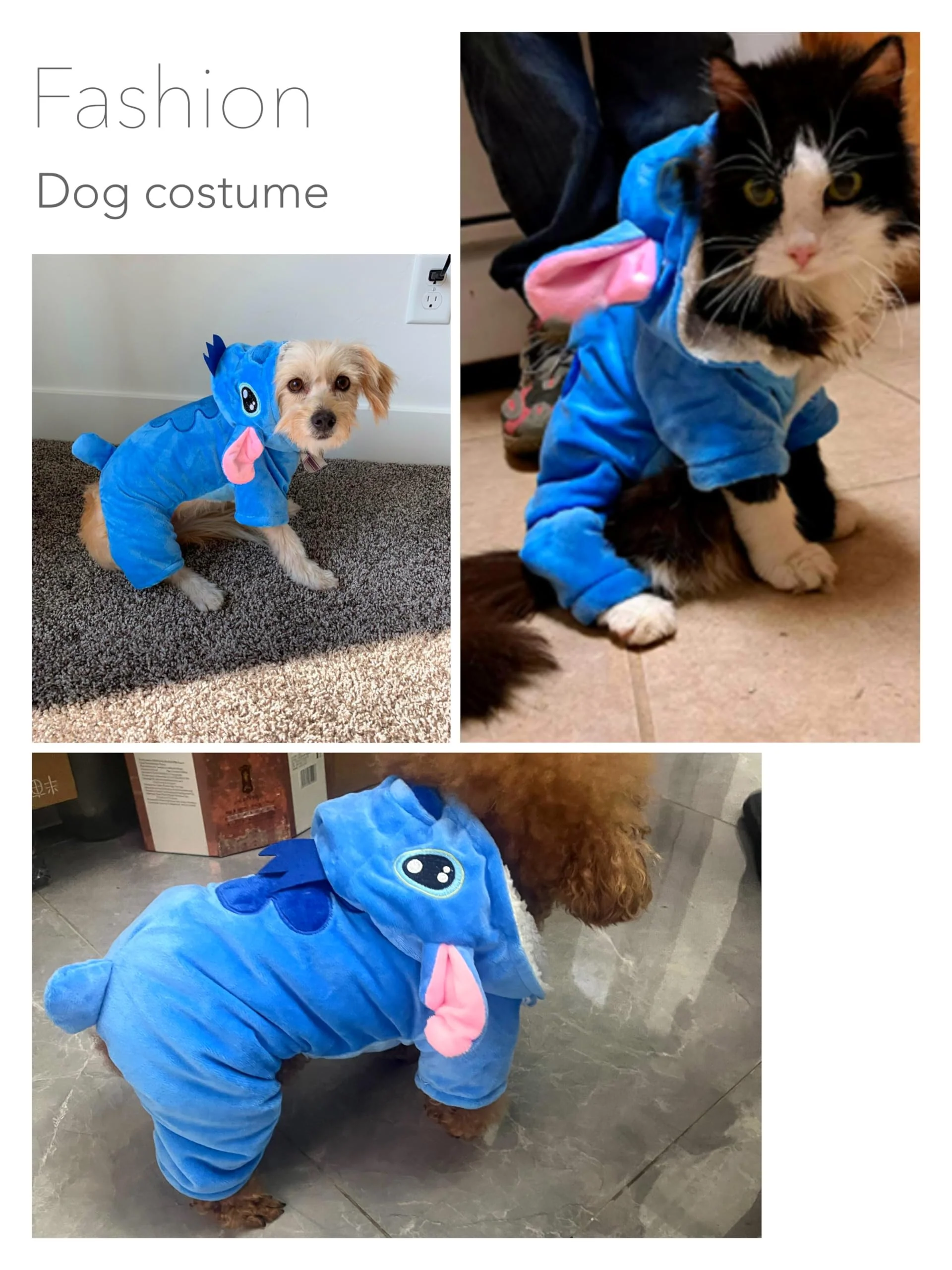 Fashion Dog Costumes, Pet Outfit, Pet Pajamas Clothes Warm Hoodie Coat for Any Party Halloween Christmas - Image 2