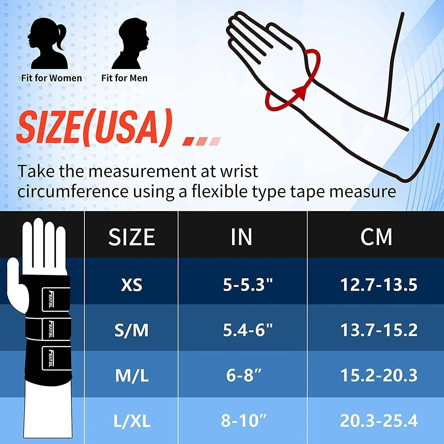 FEATOL Wrist Brace Carpal Tunnel for Women Men, Adjustable Night Sleep Support Brace with Splints Right Hand, Small/Medium - Image 3