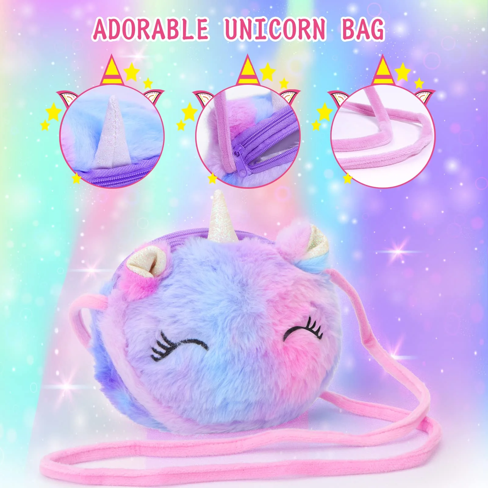 Fedio Princess Dress Up Shoes Set Little Girls Role Play Shoes Pretend Princess Gift Toy Set with 3 Pairs of Shoes,Princess Cape,Crown Tiaras,Unicorn Purse for Girls Aged 3,4,5,6 Birthday Christmas - Image 5