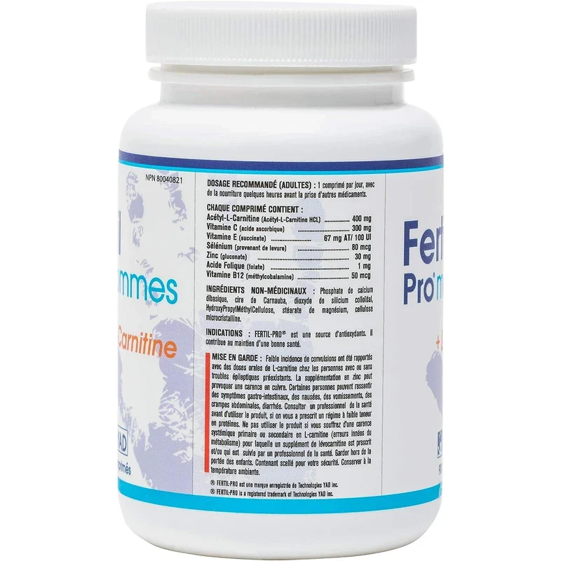 Fertil Pro Men Acetyl-L-Carnitine Natural Health Supplement (90 Pills 3 Month Supply) - Image 4