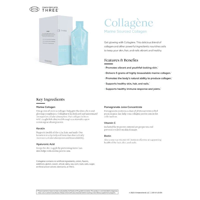 Finally Free With THREE Collagène Collagen Proactive Wellness Supplement - Image 3