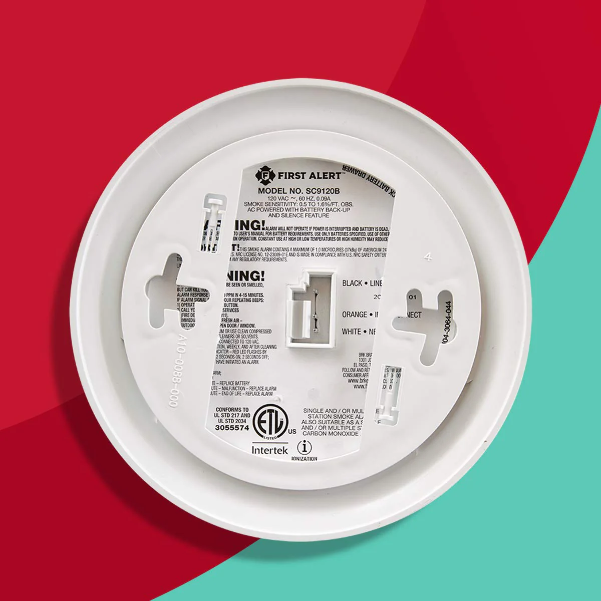FIRST ALERT SC9120B Corded Electric Combination Alarm with Adapter Plugs for Easy Replacement - Image 4
